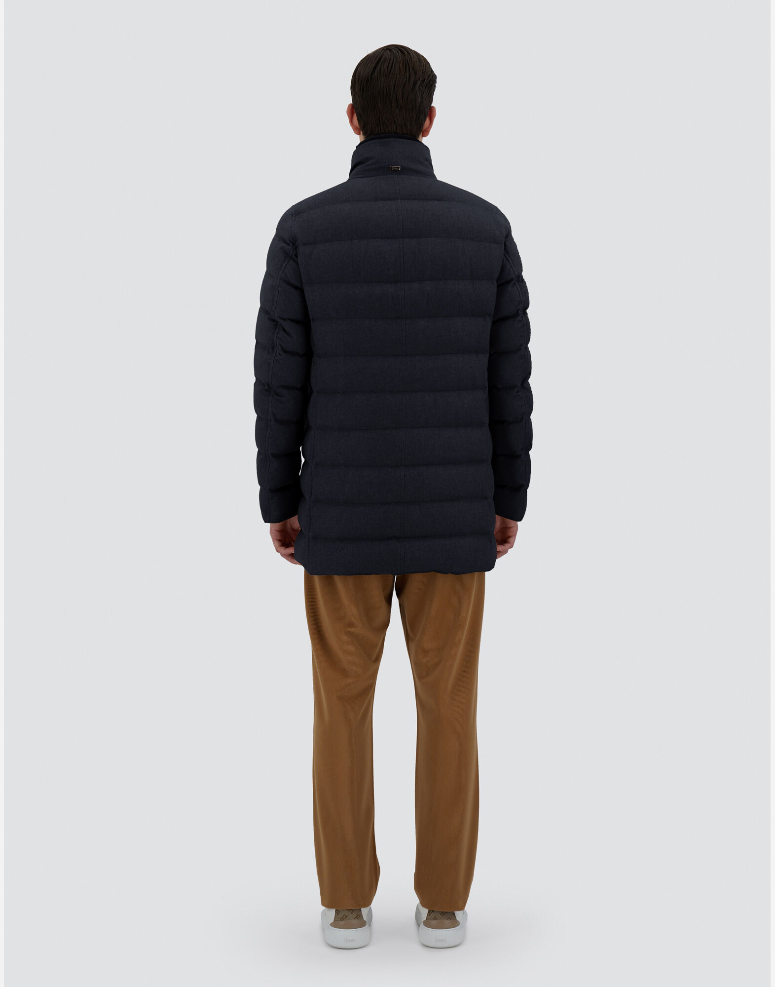 COAT IN CASHMERE, SILK AND LIGHT FAUX FUR