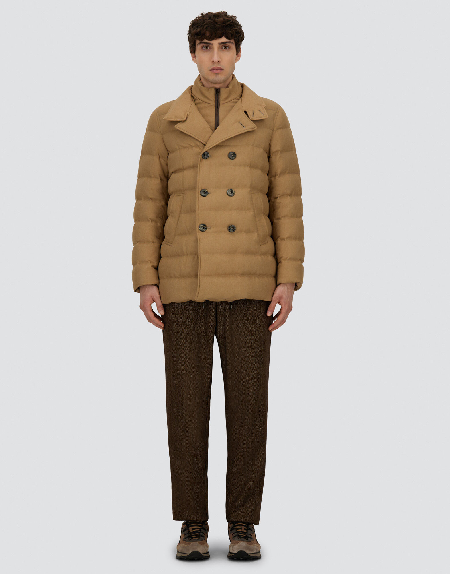PEA COAT IN NORFOLK WOOL BLEND
