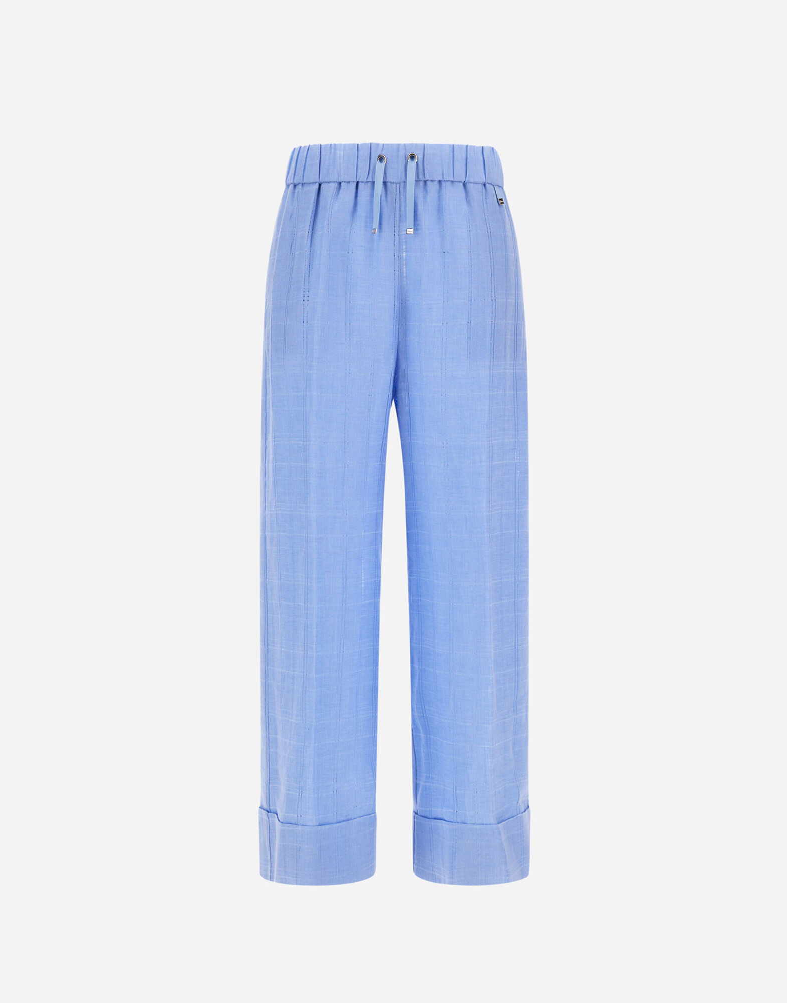 RESORT TROUSERS IN CHECK LINEN