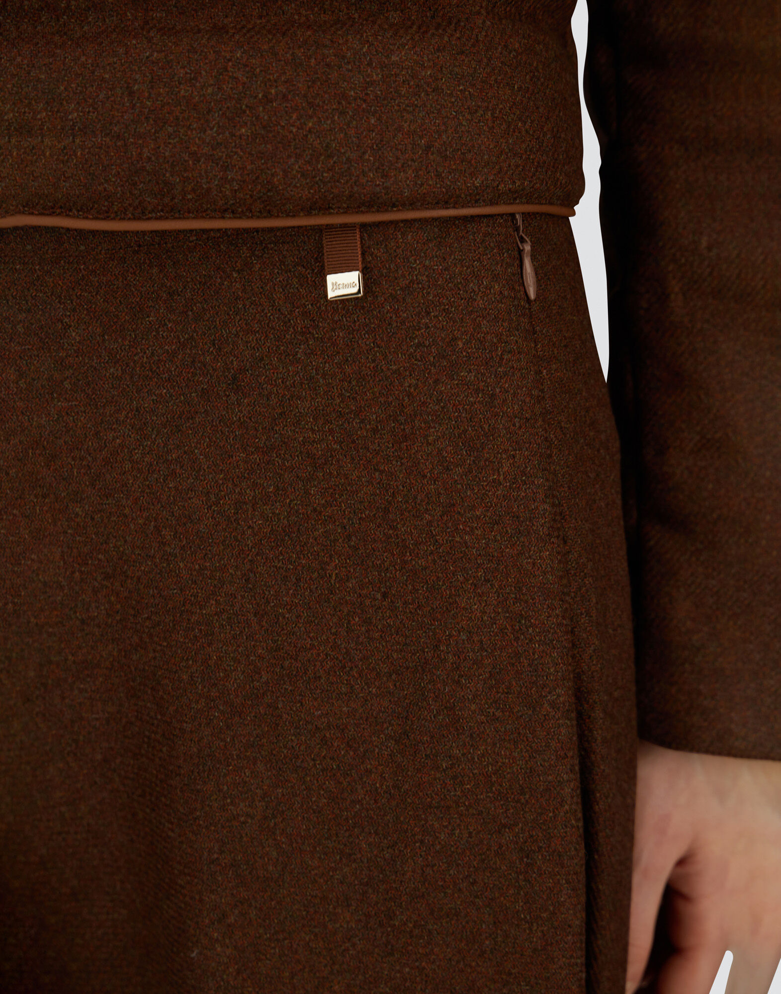 SKIRT IN VIRGIN WOOL TWEED