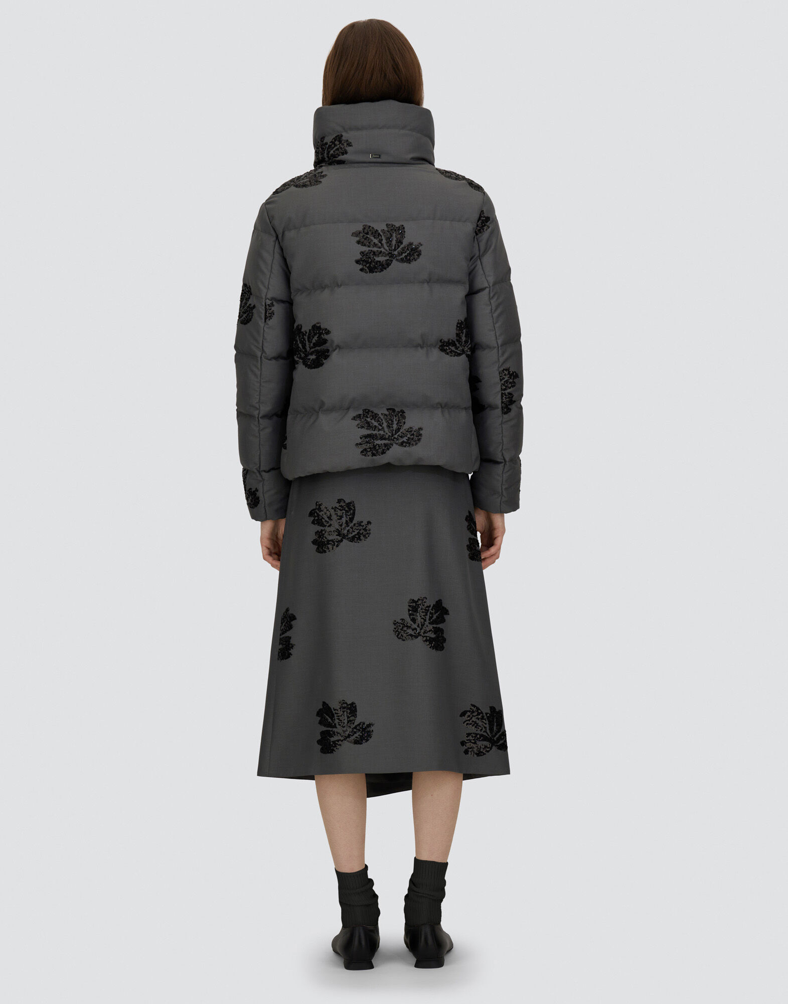 SKIRT IN EMBROIDERED FLANNEL