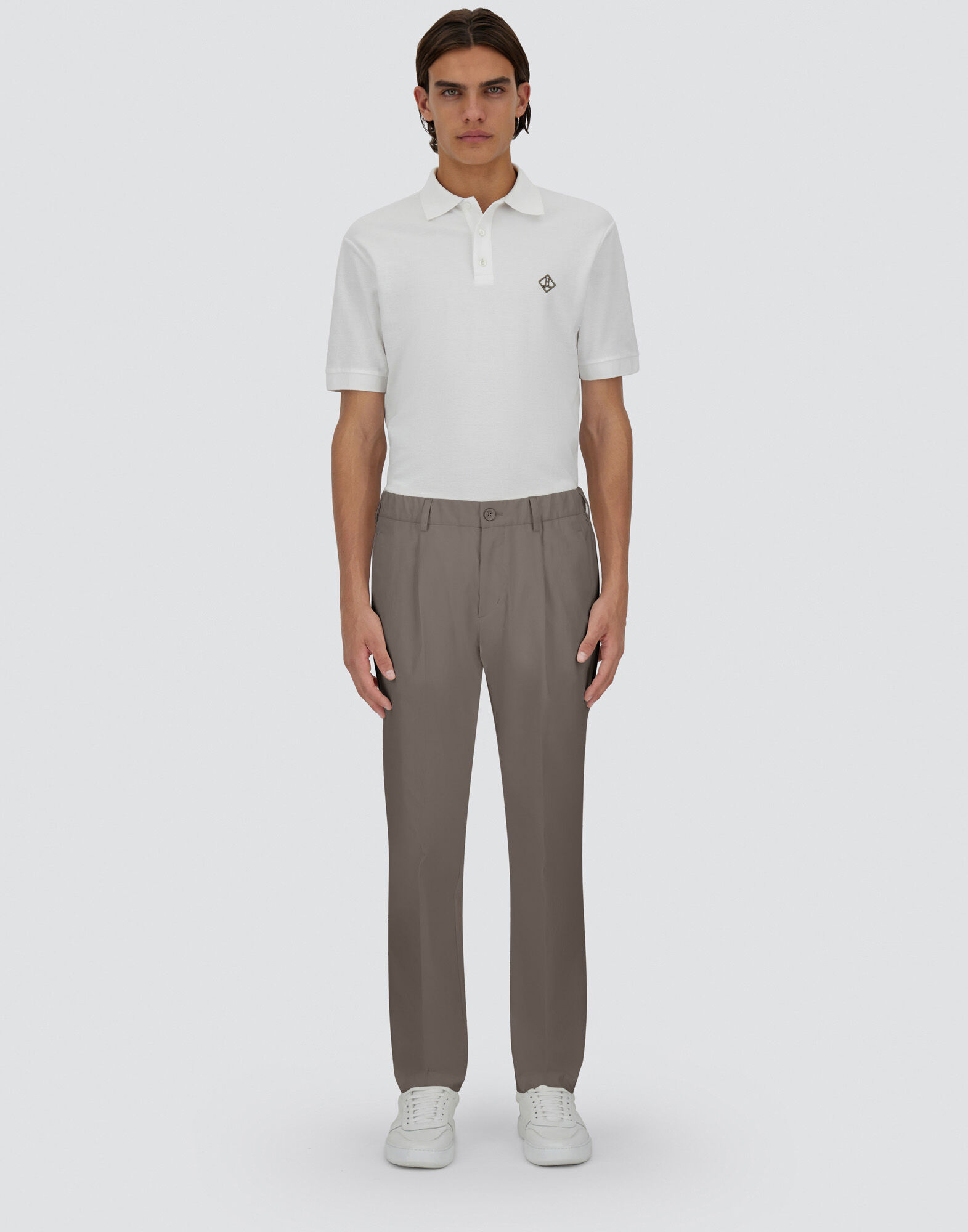 COTTON FEEL TROUSERS WITH DRAWSTRING