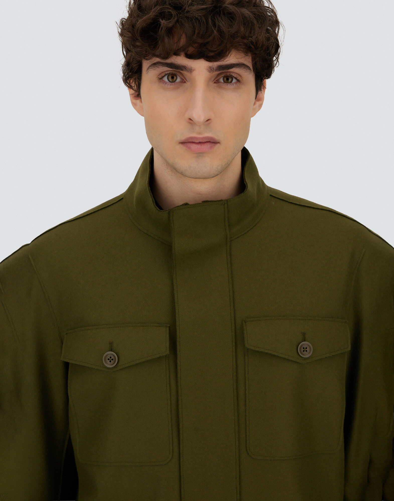 FIELD JACKET IN PURE WOOL CLOTH