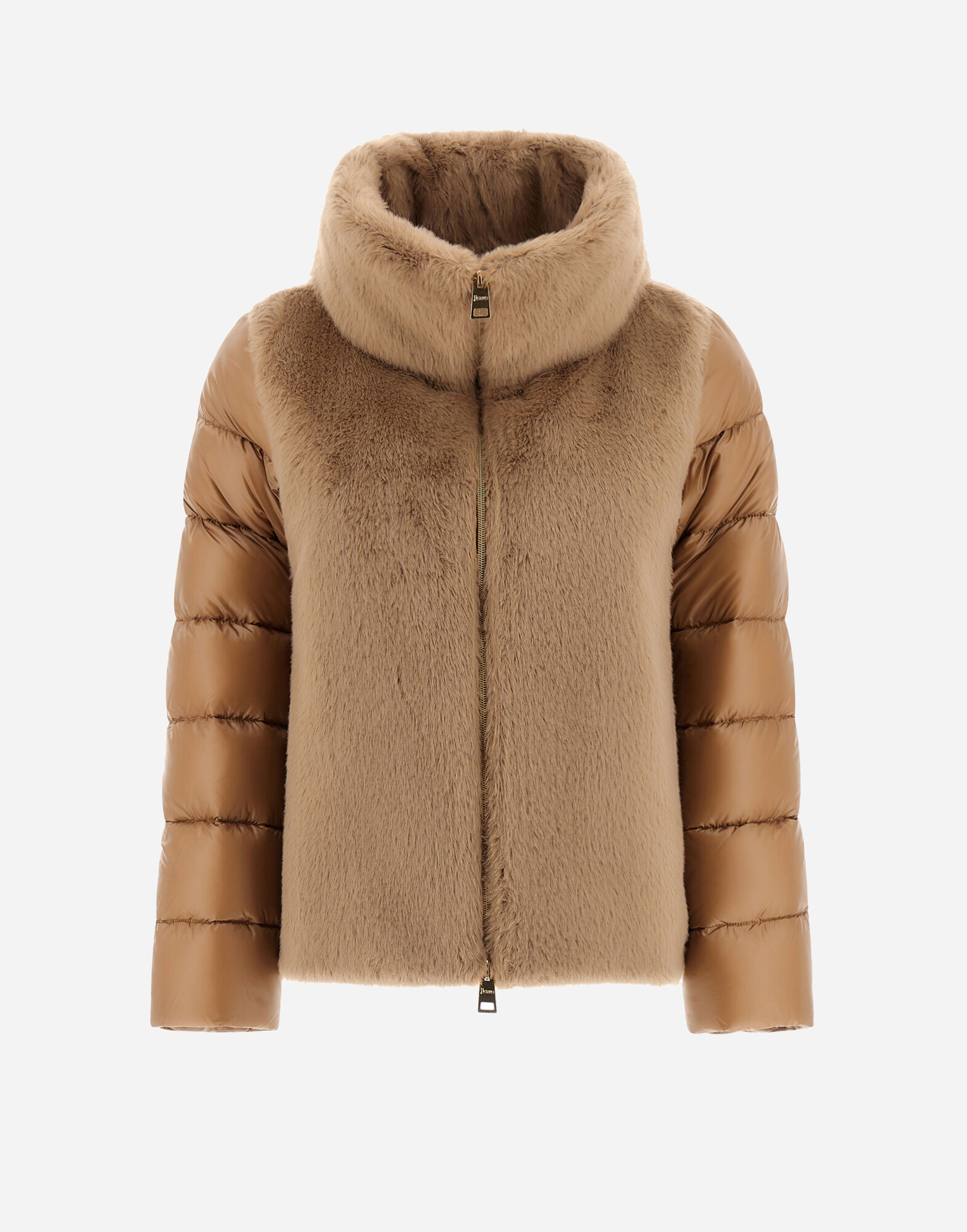 CAPE IN NYLON ULTRALIGHT AND LADY ALTERNATIVE FUR