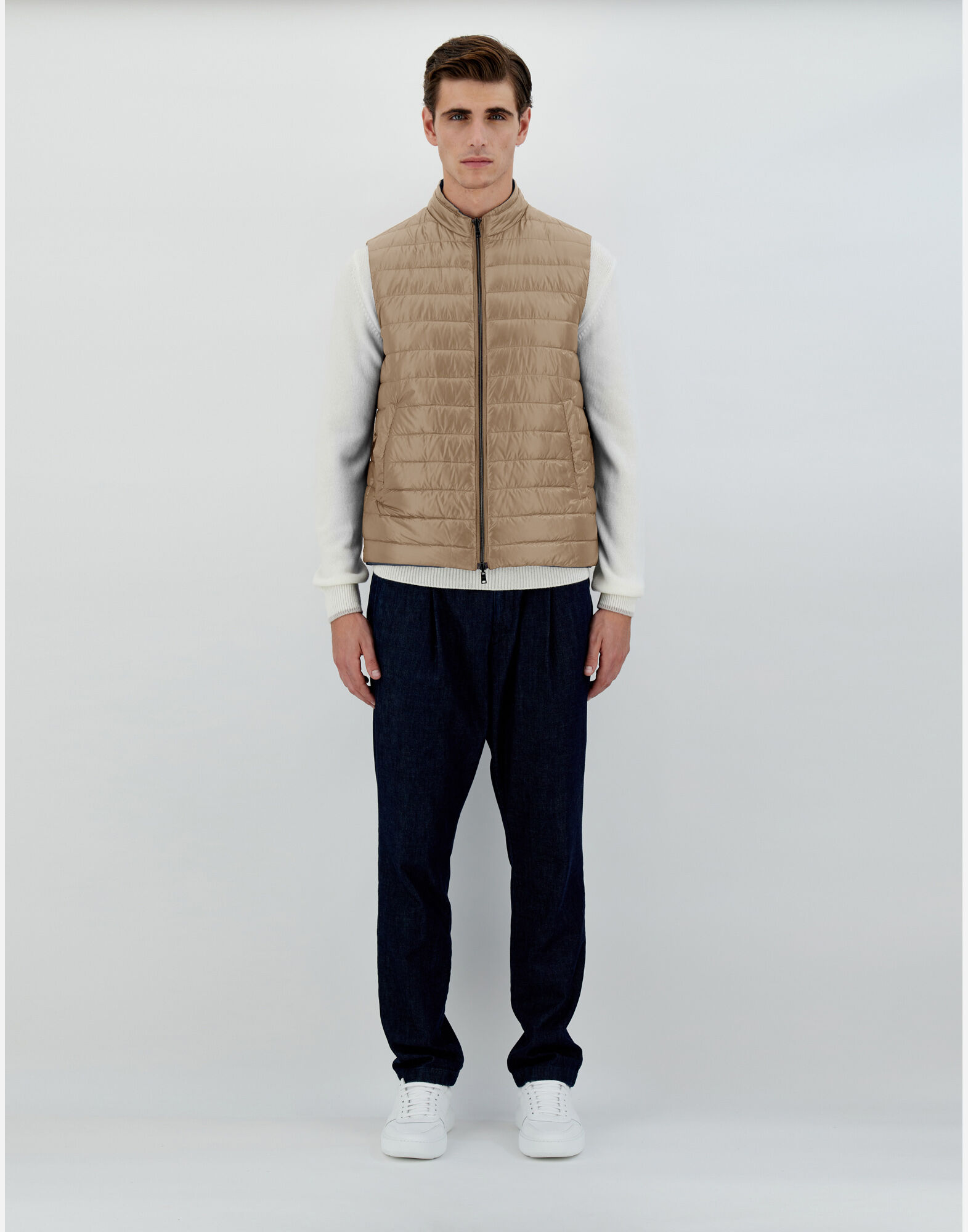 REVERSIBLE TWO-TONE WAISTCOAT IN NYLON ULTRALIGHT