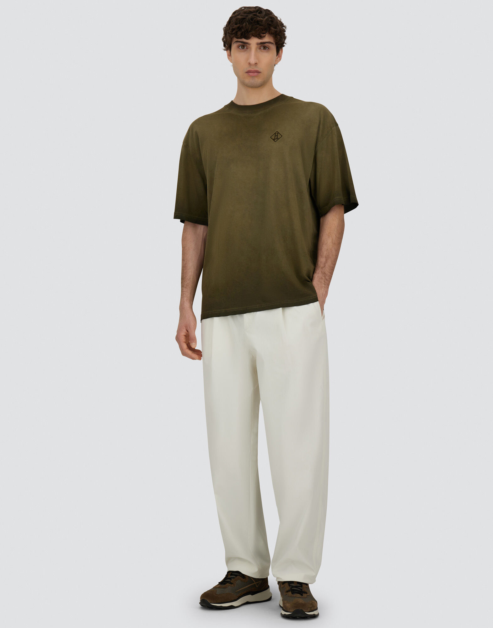 T-SHIRT IN MELANGE COTTON JERSEY