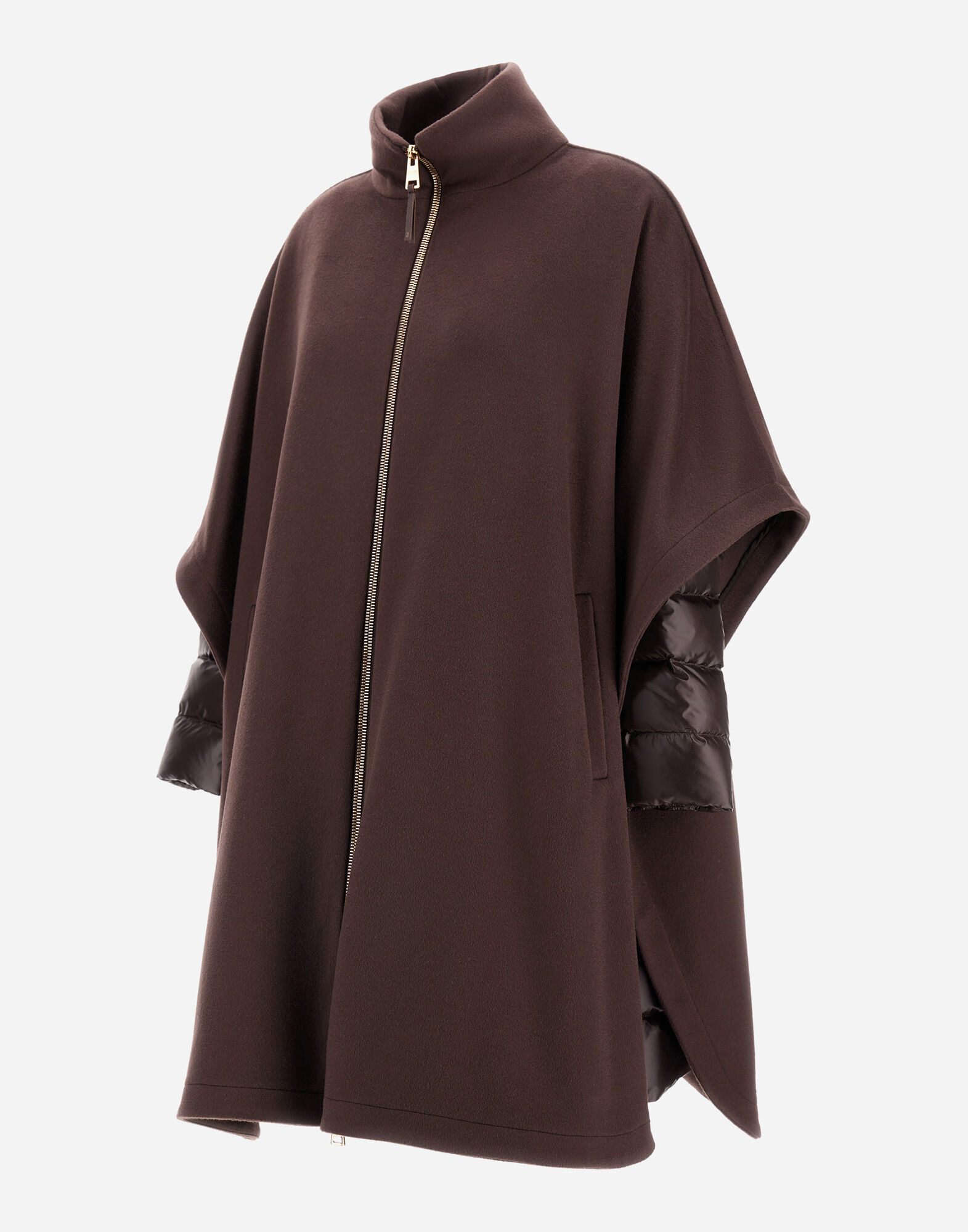PONCHO IN LUXURY WOOL AND NYLON ULTRALIGHT