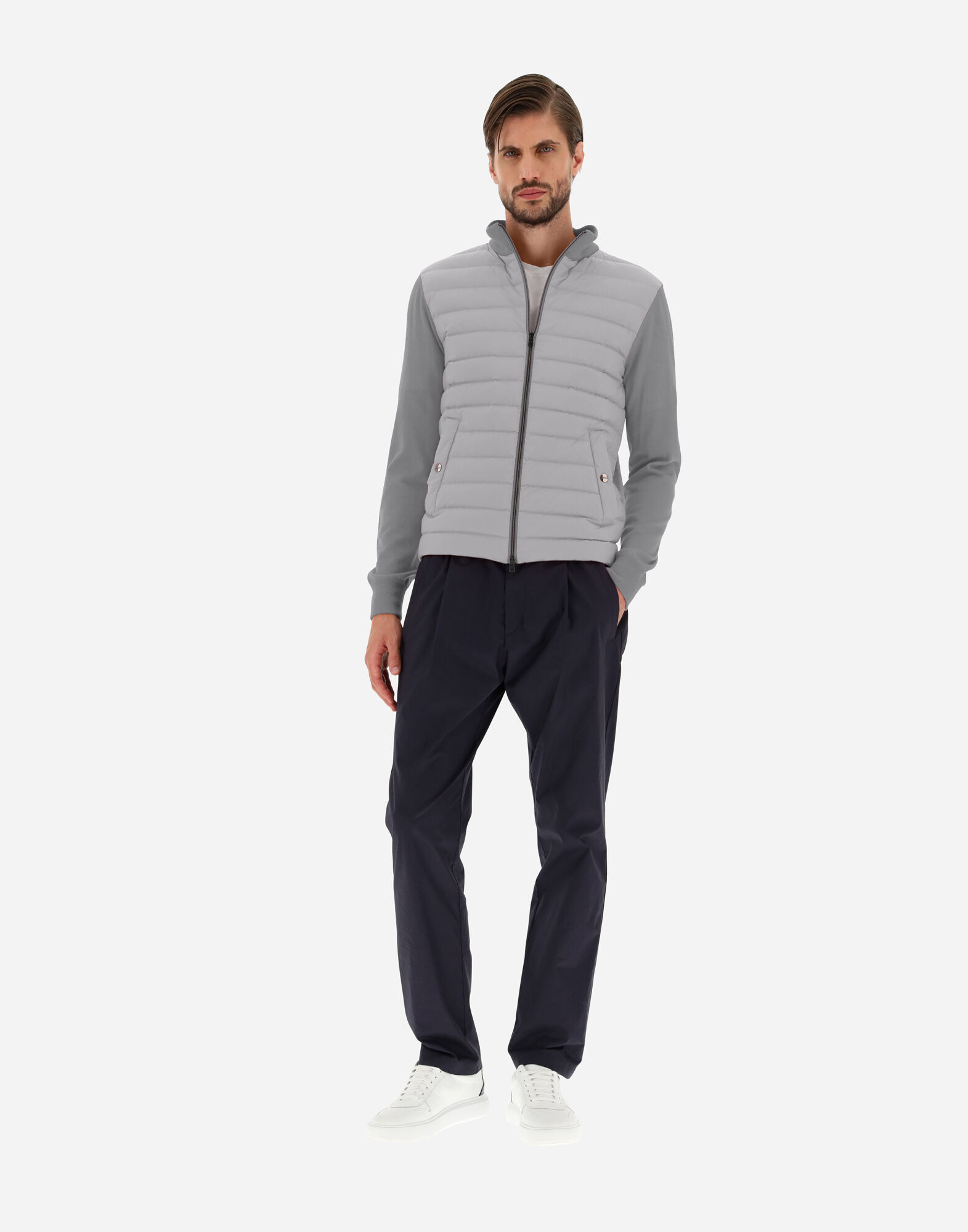 CARDIGAN IN SILK WOOL & NUAGE