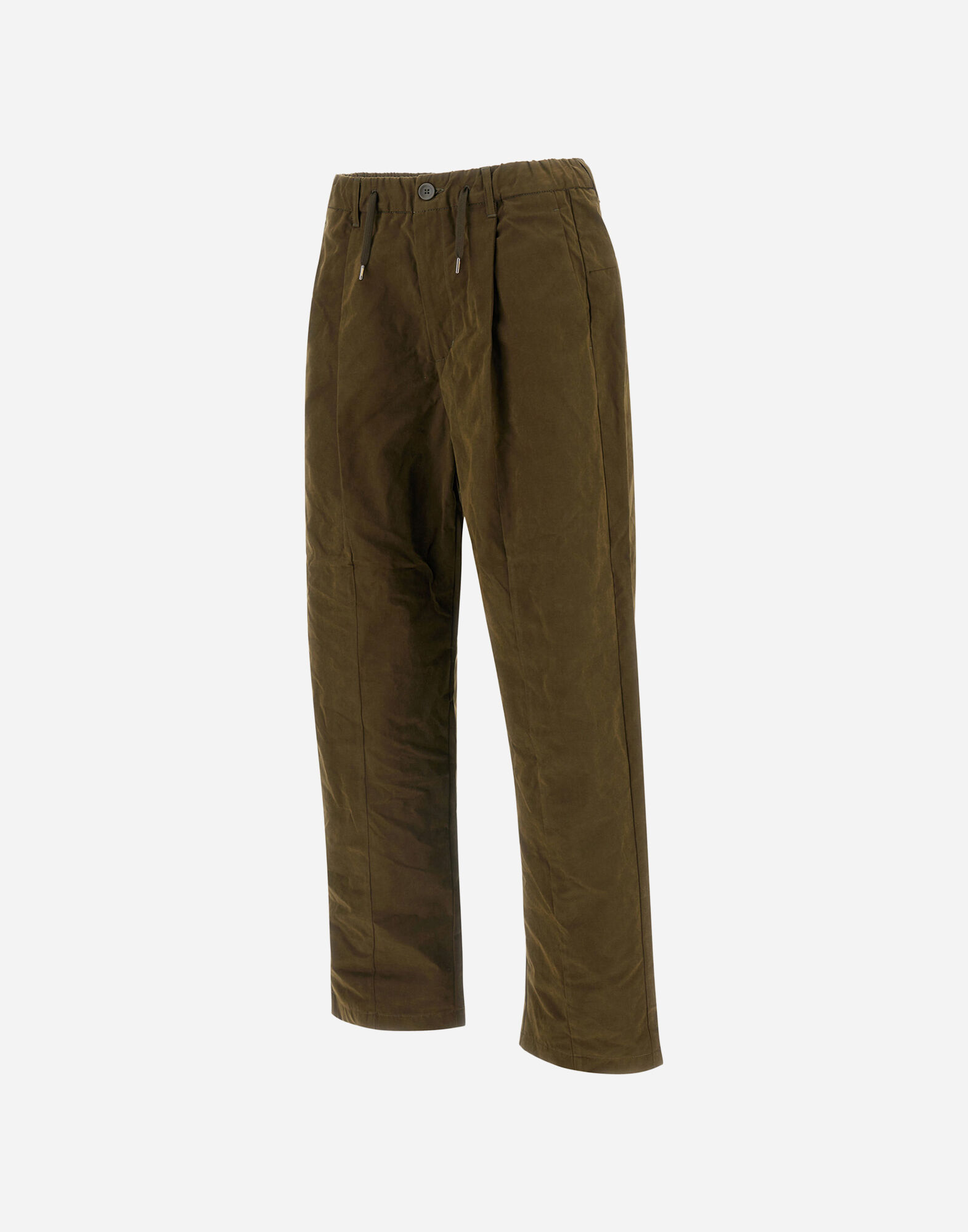 TROUSERS IN WAXED TECH COTTON