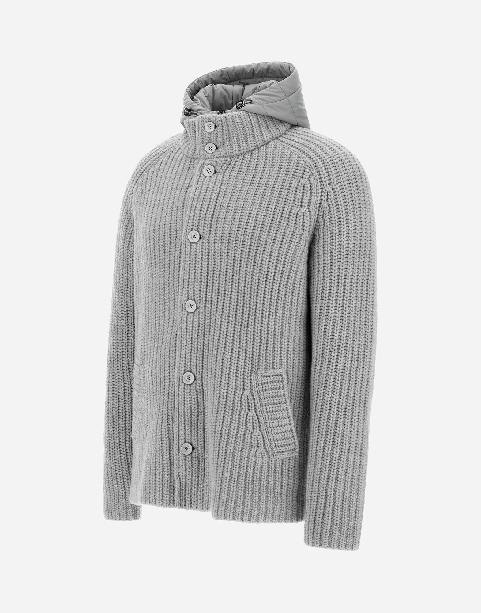 CARDIGAN IN COB STITCH WOOL