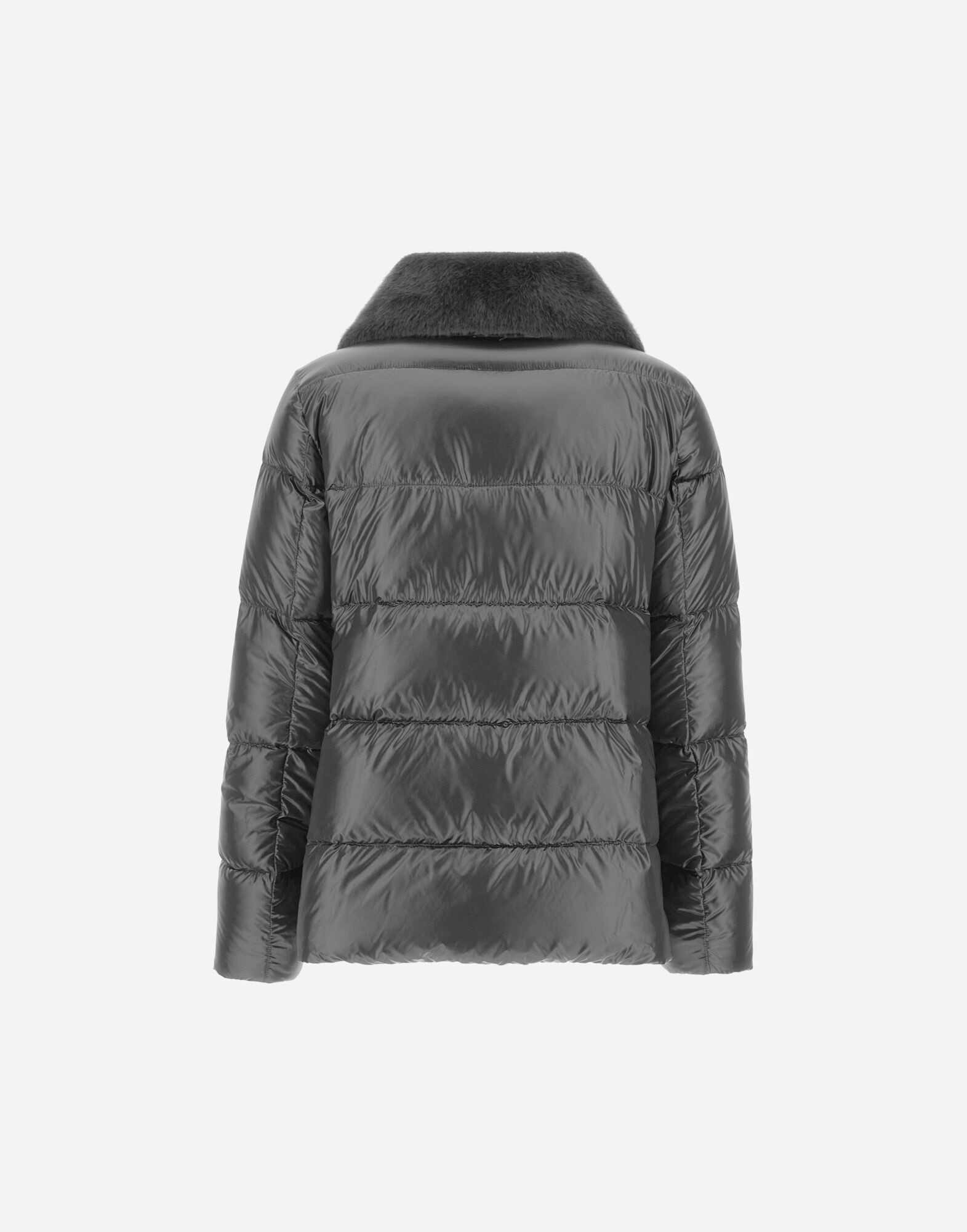 JACKET IN NYLON ULTRALIGHT AND LADY ALTERNATIVE FUR
