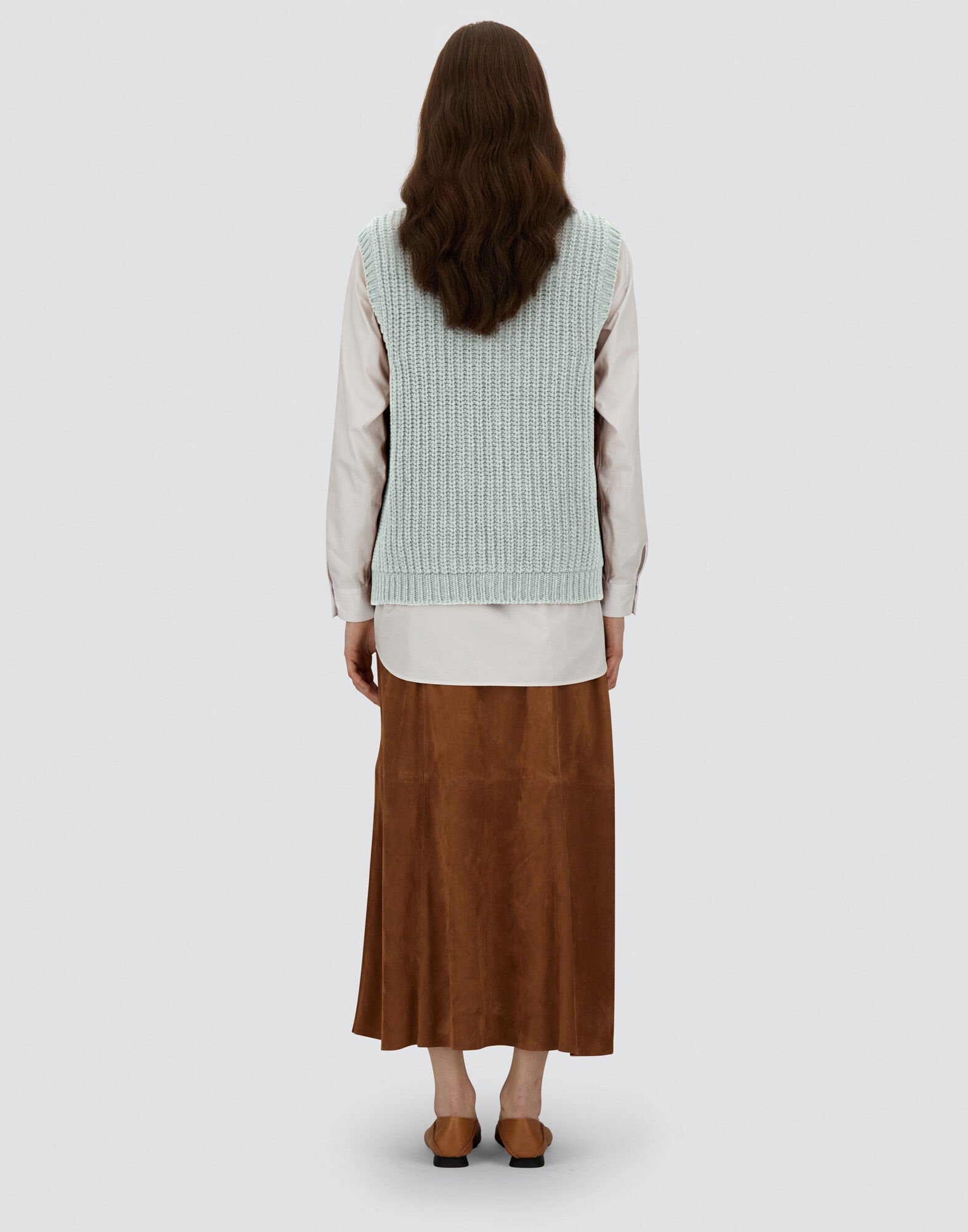 VEST IN COB STITCH WOOL
