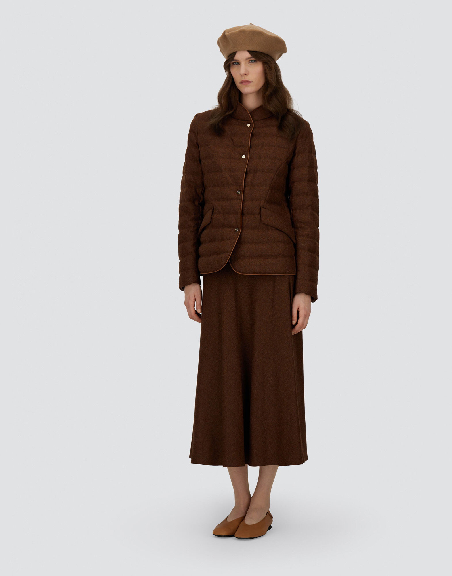 SKIRT IN VIRGIN WOOL TWEED