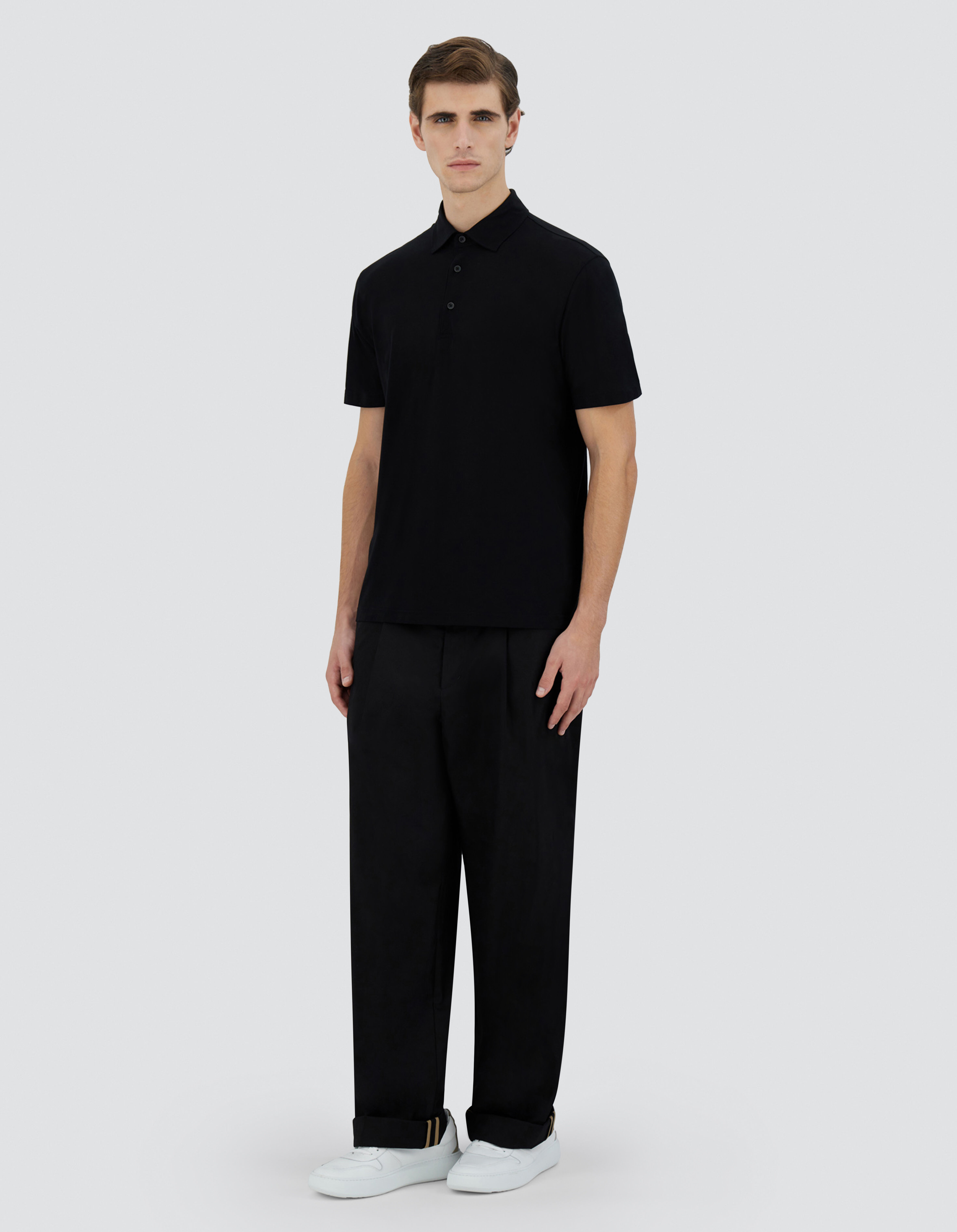 JERSEY CREPE POLO SHIRT