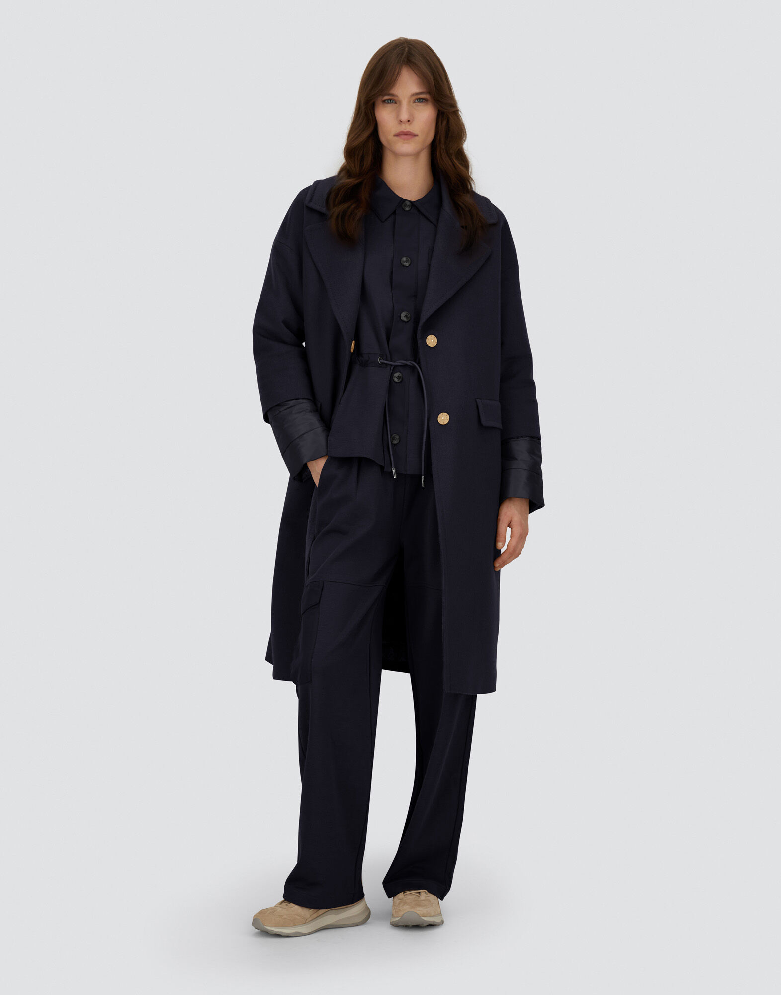 COAT IN PURE CASHMERE AND NYLON ULTRALIGHT