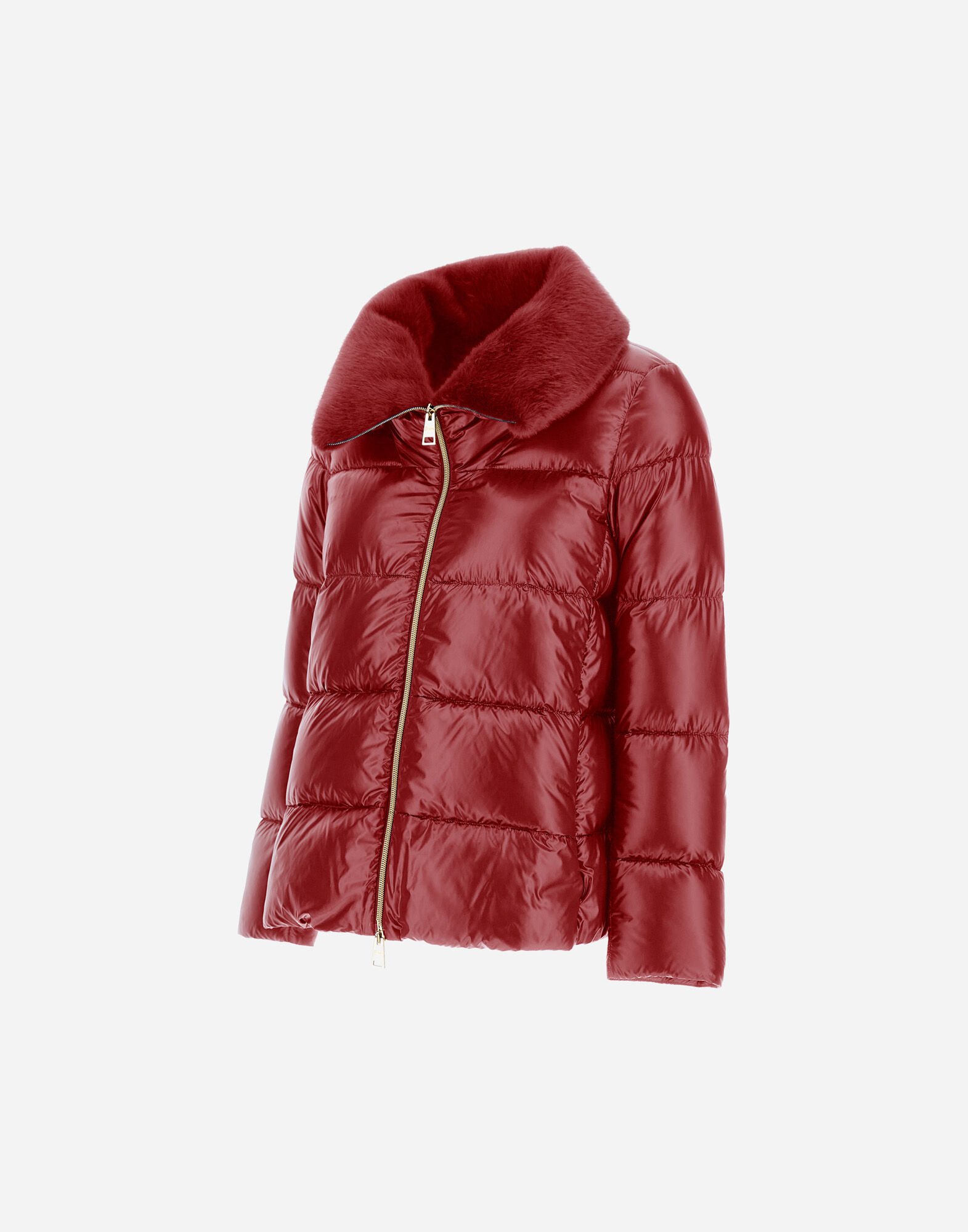JACKET IN NYLON ULTRALIGHT AND LADY ALTERNATIVE FUR