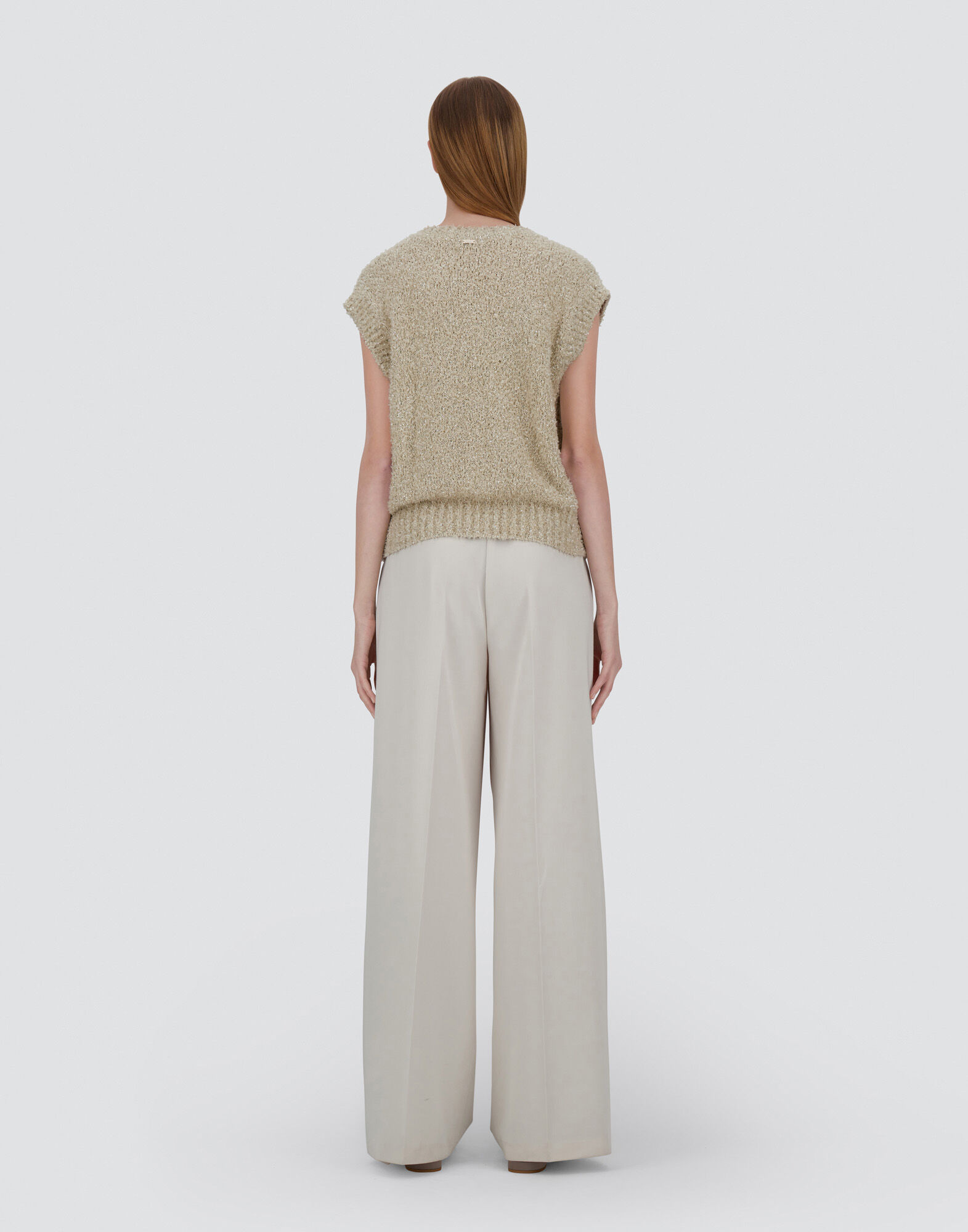 VEST IN NEW PLAIN SEQUINS