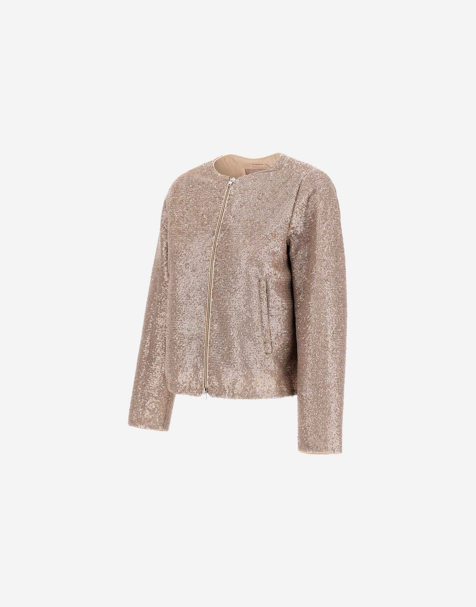 RESORT BOMBER JACKET IN MATT SEQUINS