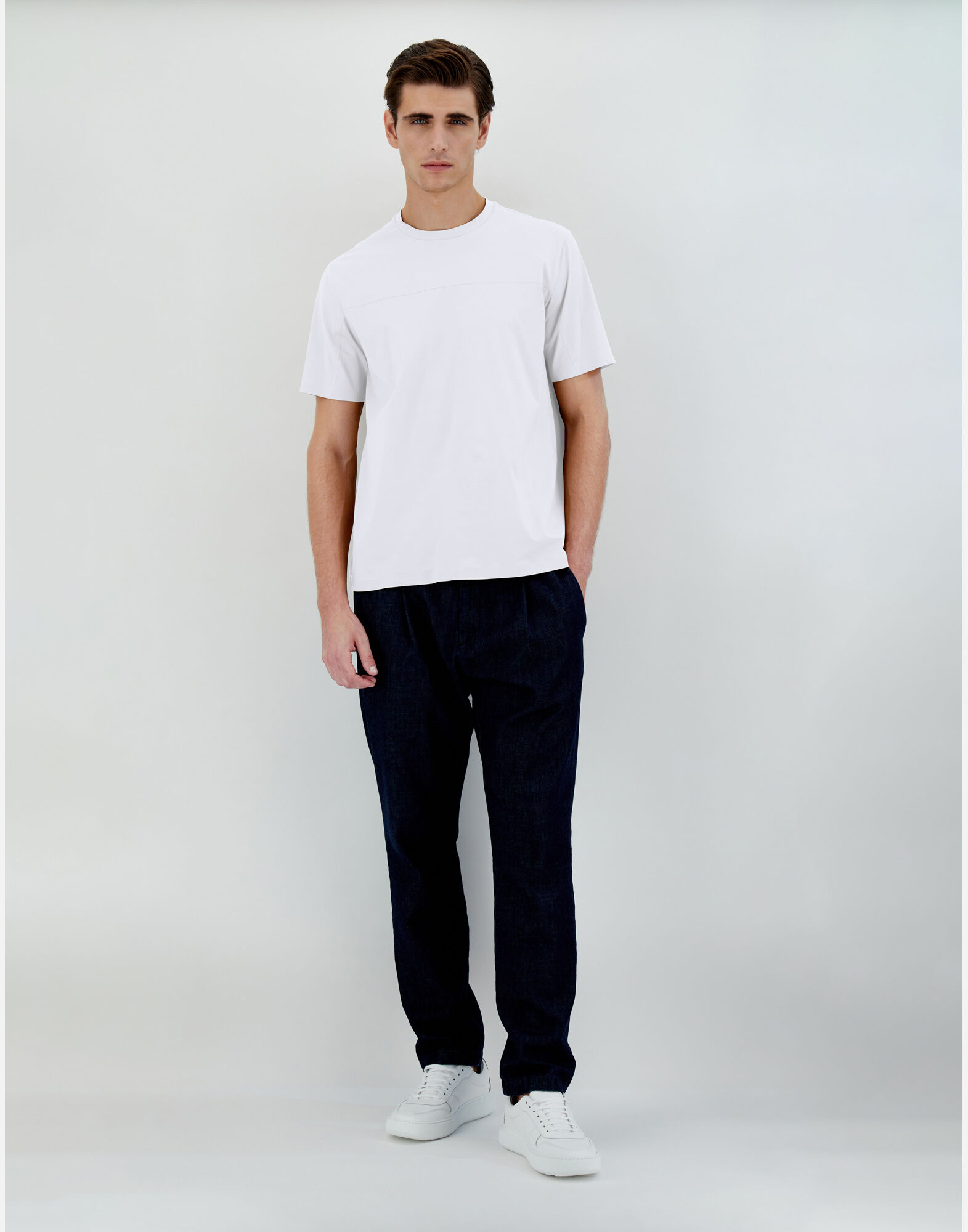 T-SHIRT IN SUPERFINE COTTON STRETCH