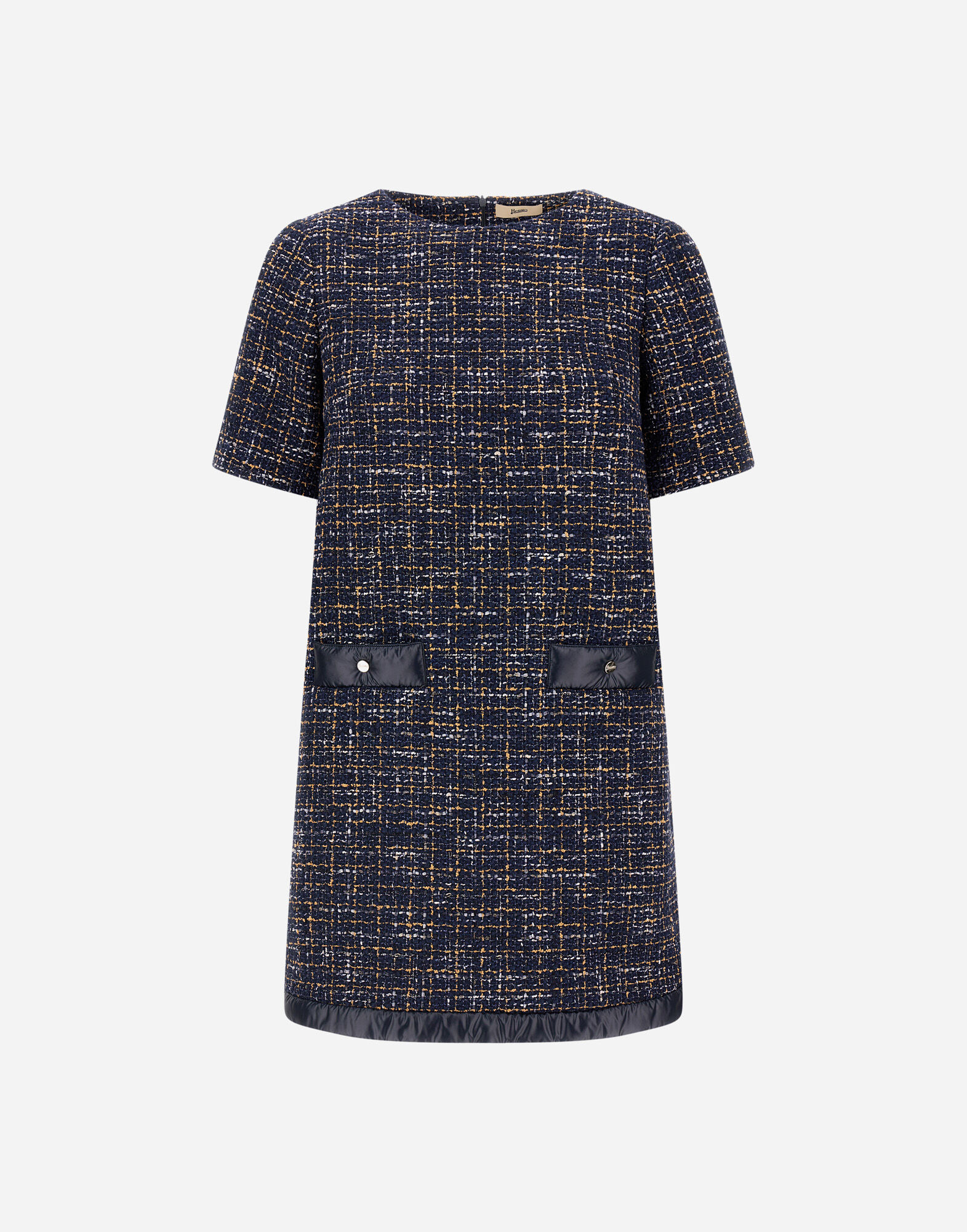 DRESS IN OPERATED TWEED AND NYLON ULTRALIGHT