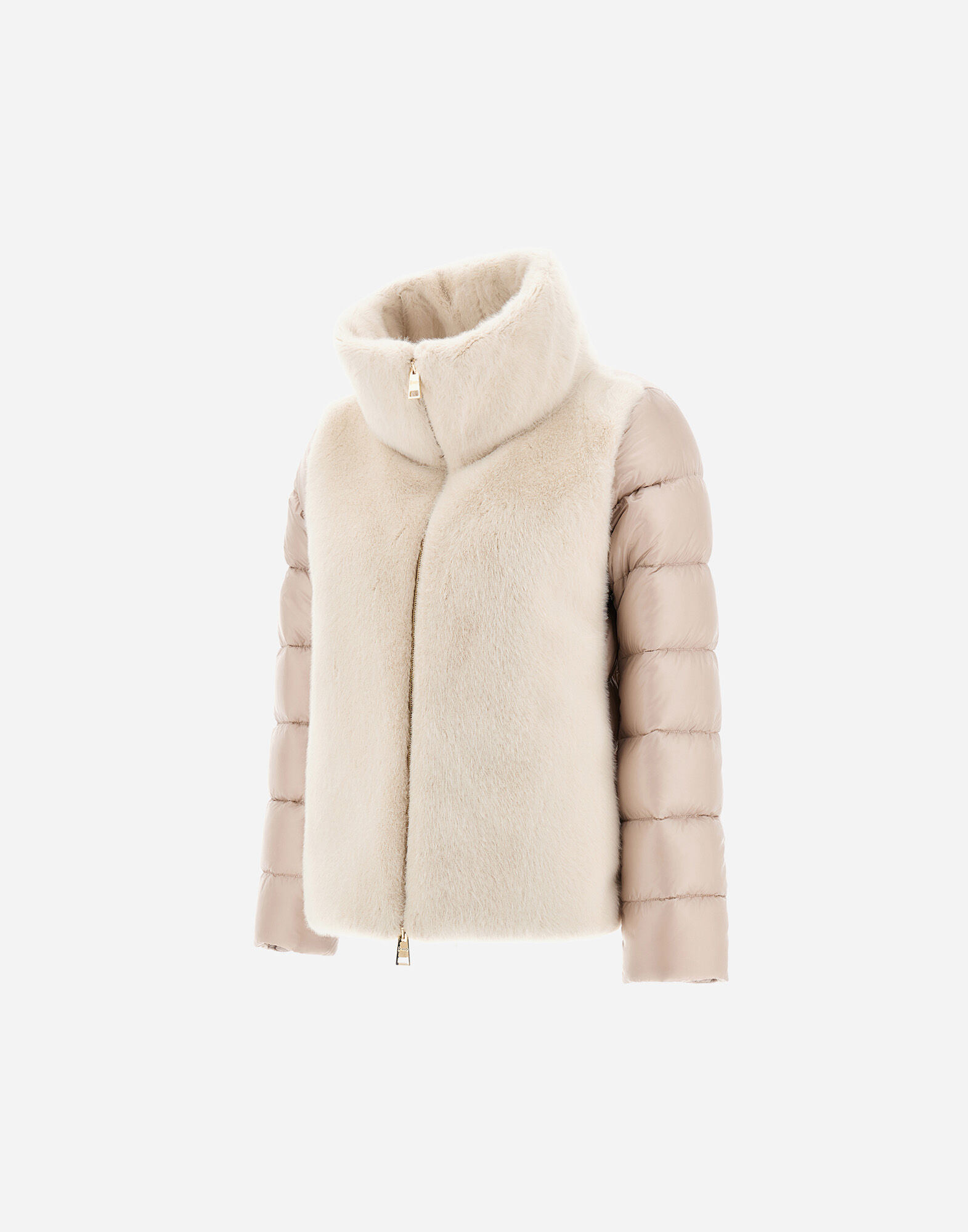 CAPE IN NYLON ULTRALIGHT AND LADY ALTERNATIVE FUR