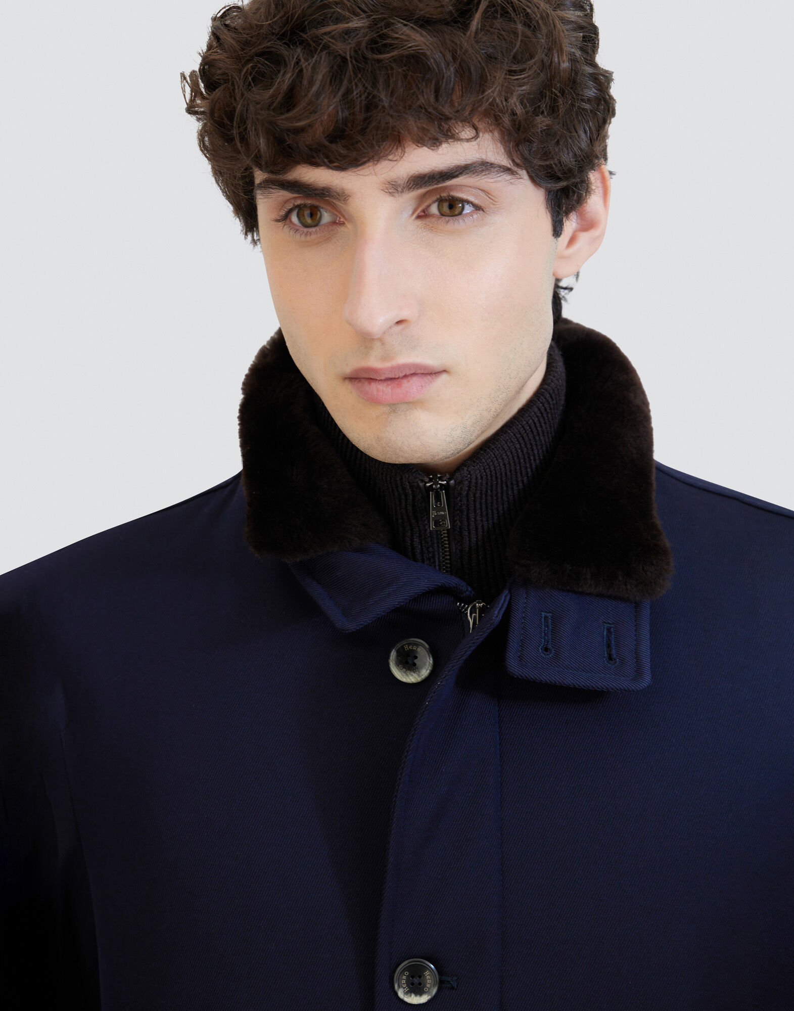 CARCOAT IN DIAGONAL WOOL
