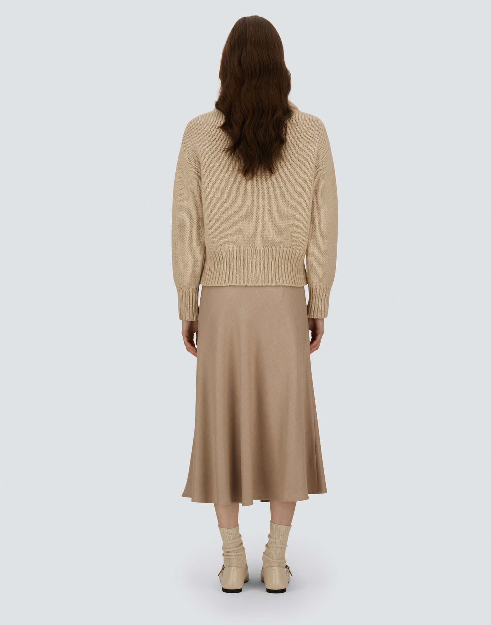 CARDIGAN IN BLOWN ALPACA WOOL
