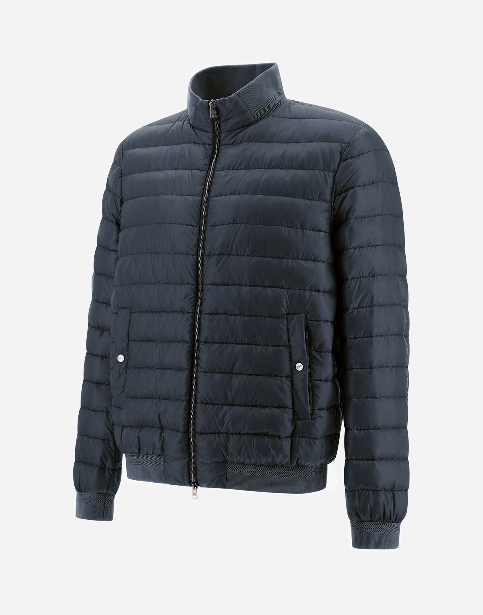 NYLON ULTRALIGHT AND KNIT BOMBER JACKET