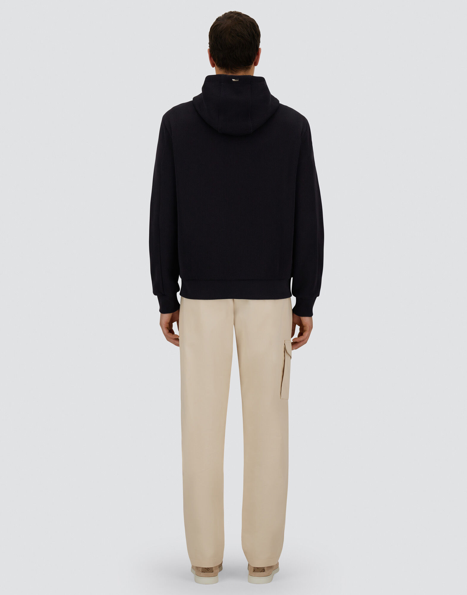 RESORT JACKET IN KNIT EFFECT INTERLOCK AND TRAVEL NYLON PONENTE