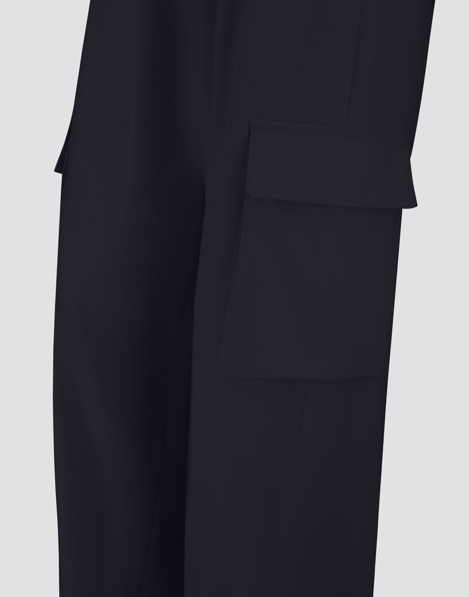CARGO TROUSERS IN FLUID WOOL
