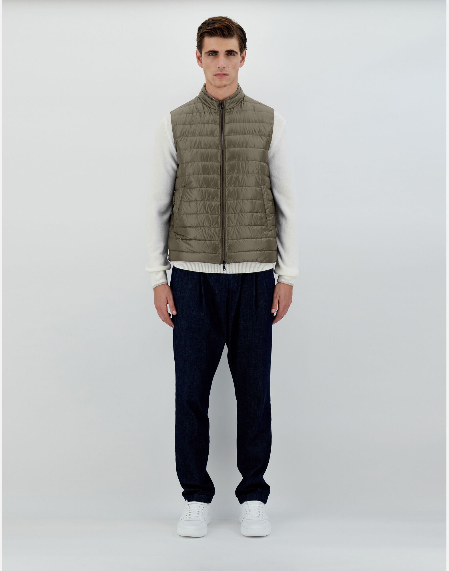 REVERSIBLE TWO-TONE WAISTCOAT IN NYLON ULTRALIGHT