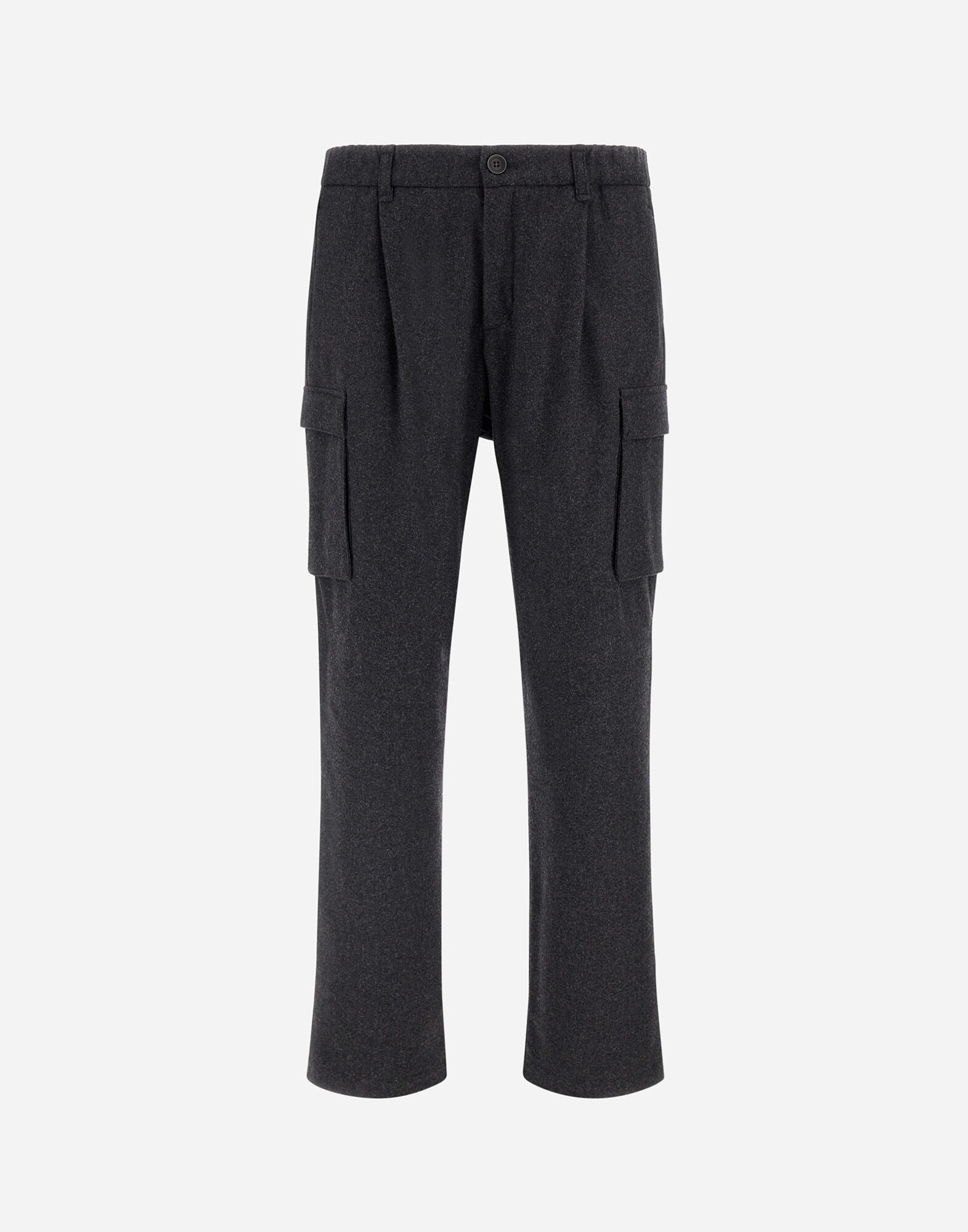 CARGO TROUSERS IN WOOL FLANNEL