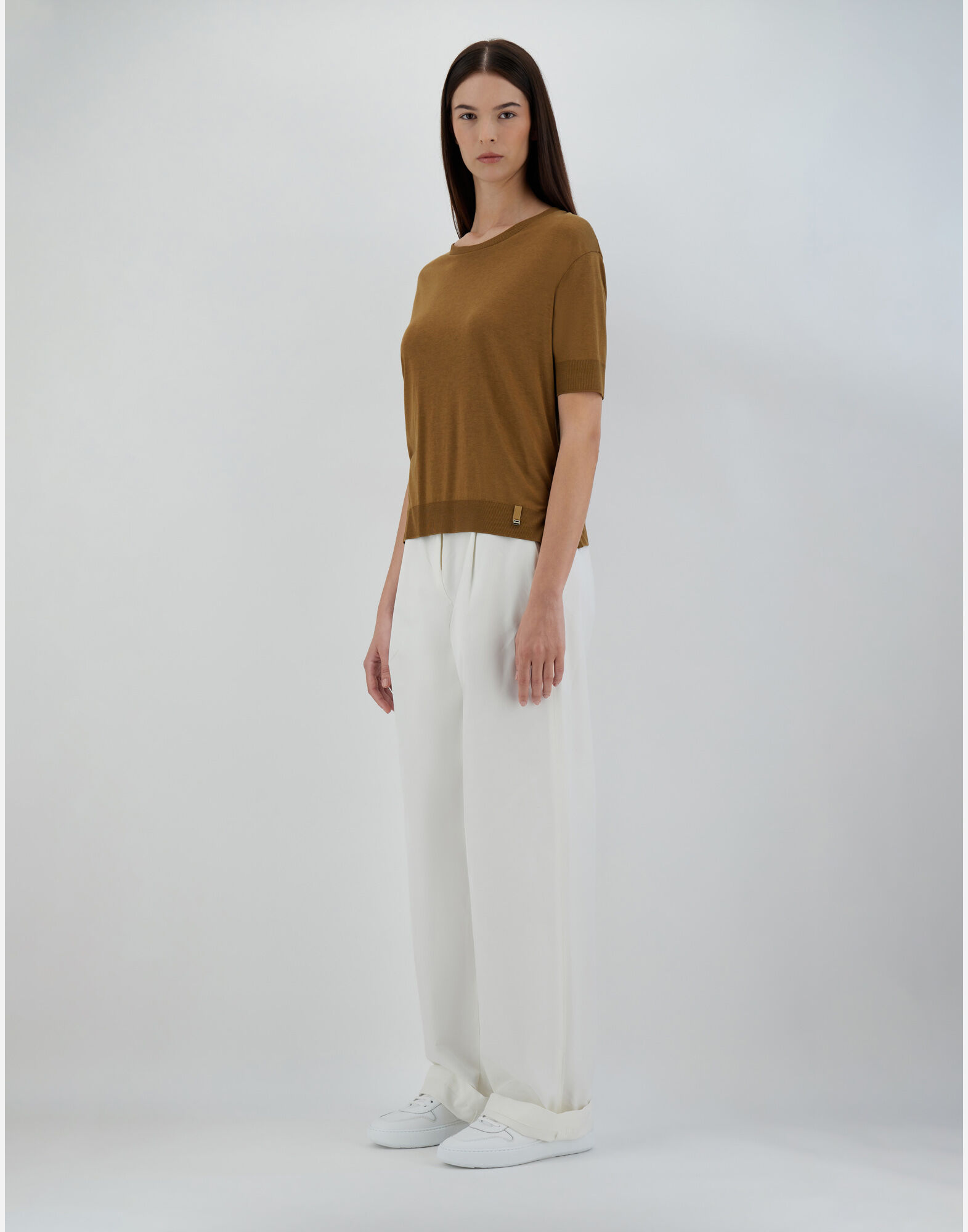 T-SHIRT IN GLAM KNIT?EFFECT