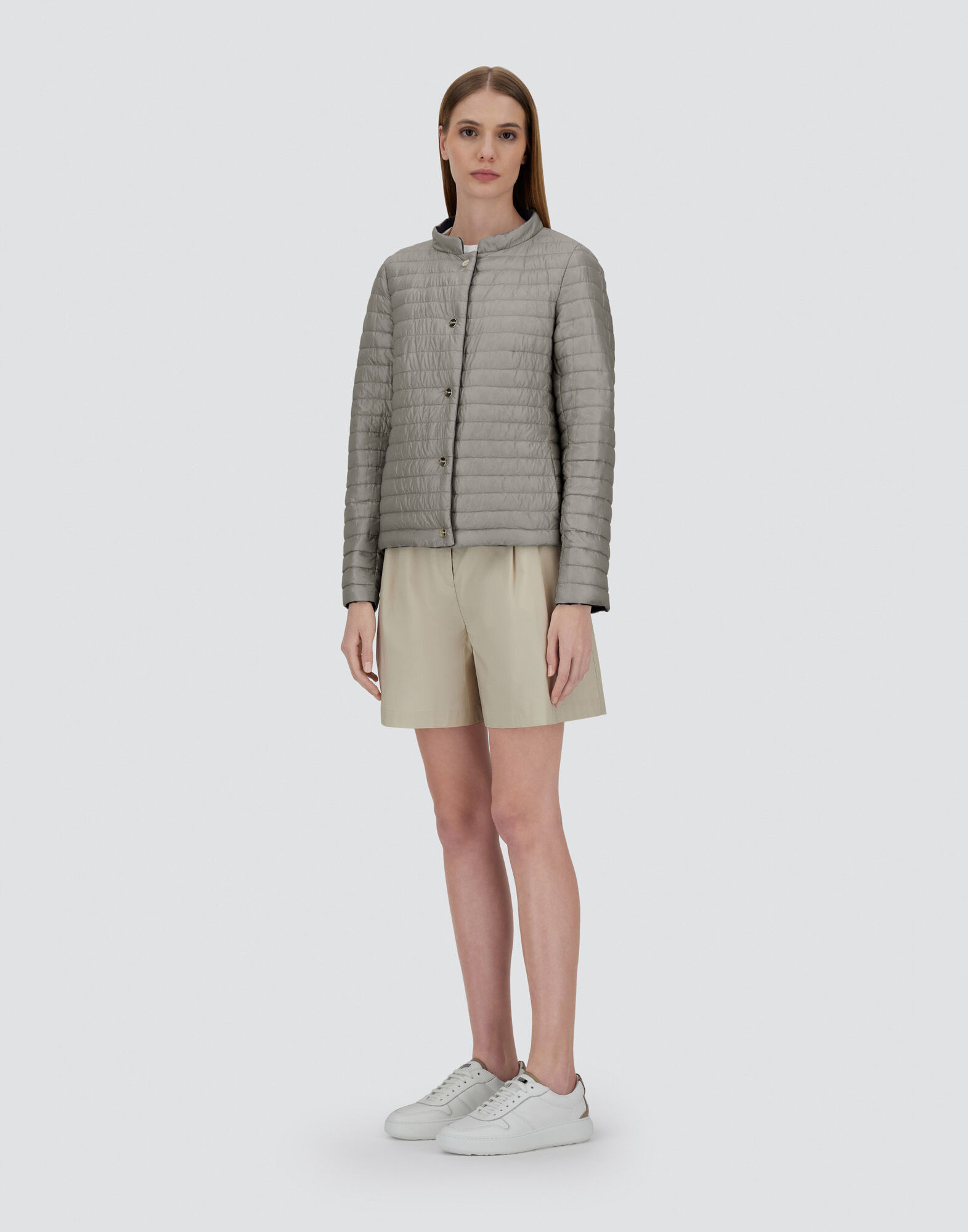 REVERSIBLE JACKET IN ECOAGE AND NYLON ULTRALIGHT