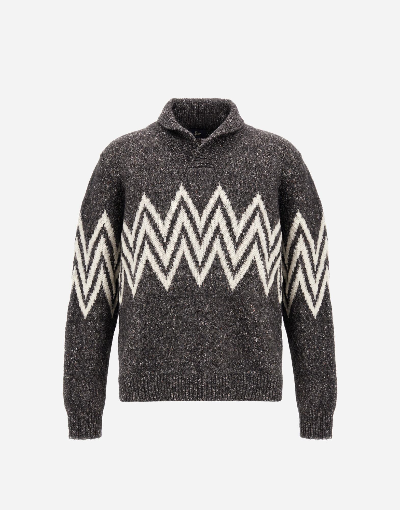SWEATER IN MELANGE WOOL BLEND