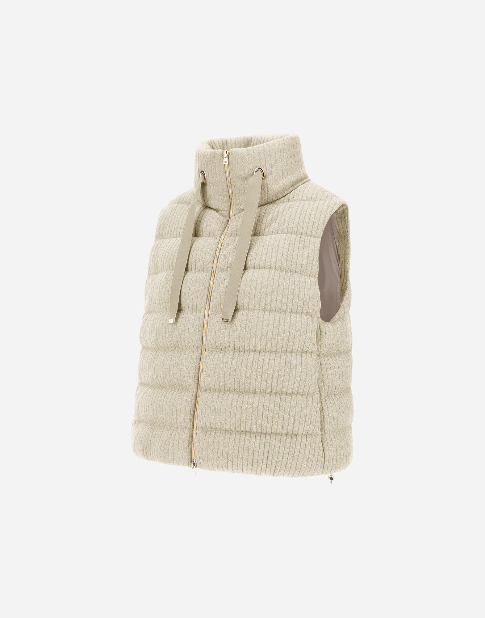 VEST IN SHINY RIBBED KNIT