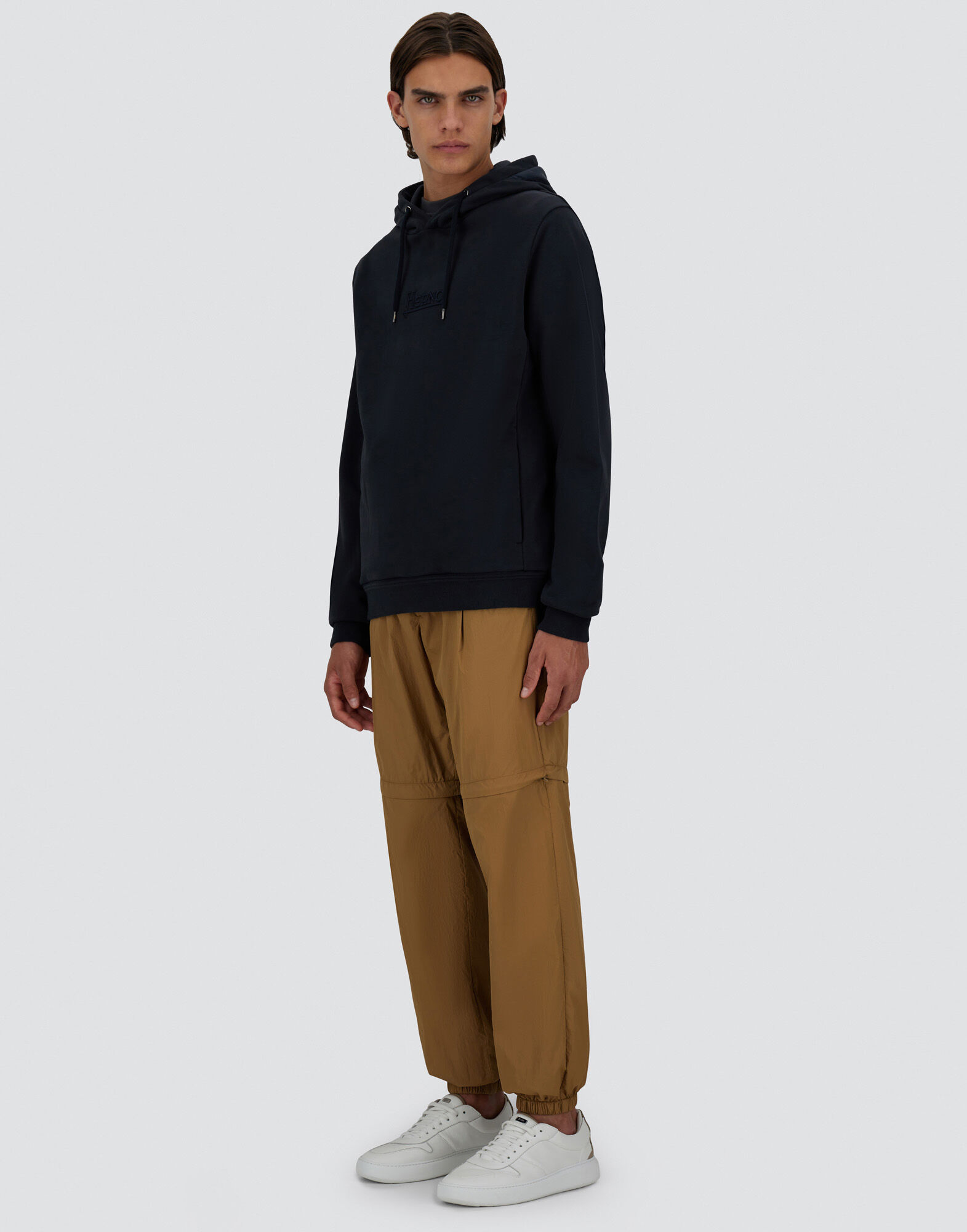 SWEATSHIRT IN COTTON SWEATER AND NYLON ULTRALIGHT