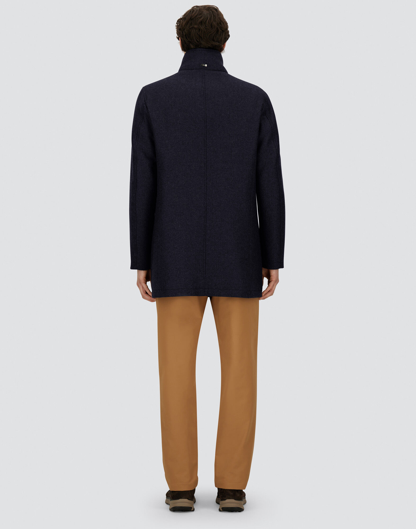 CARCOAT IN EASY WOOL AND LIGHT FAUX FUR
