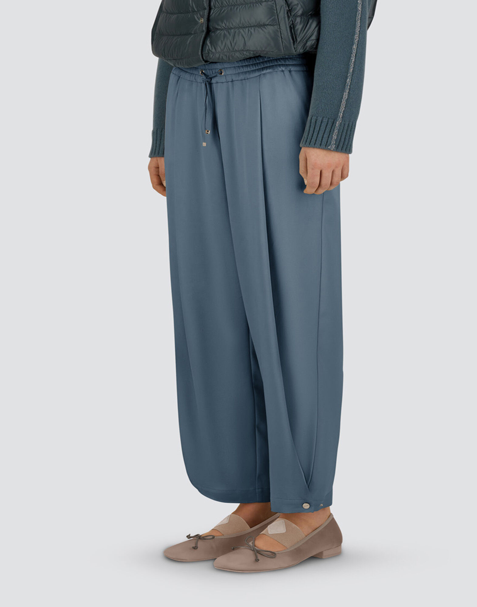 RESORT TROUSERS IN ENVERS SATIN
