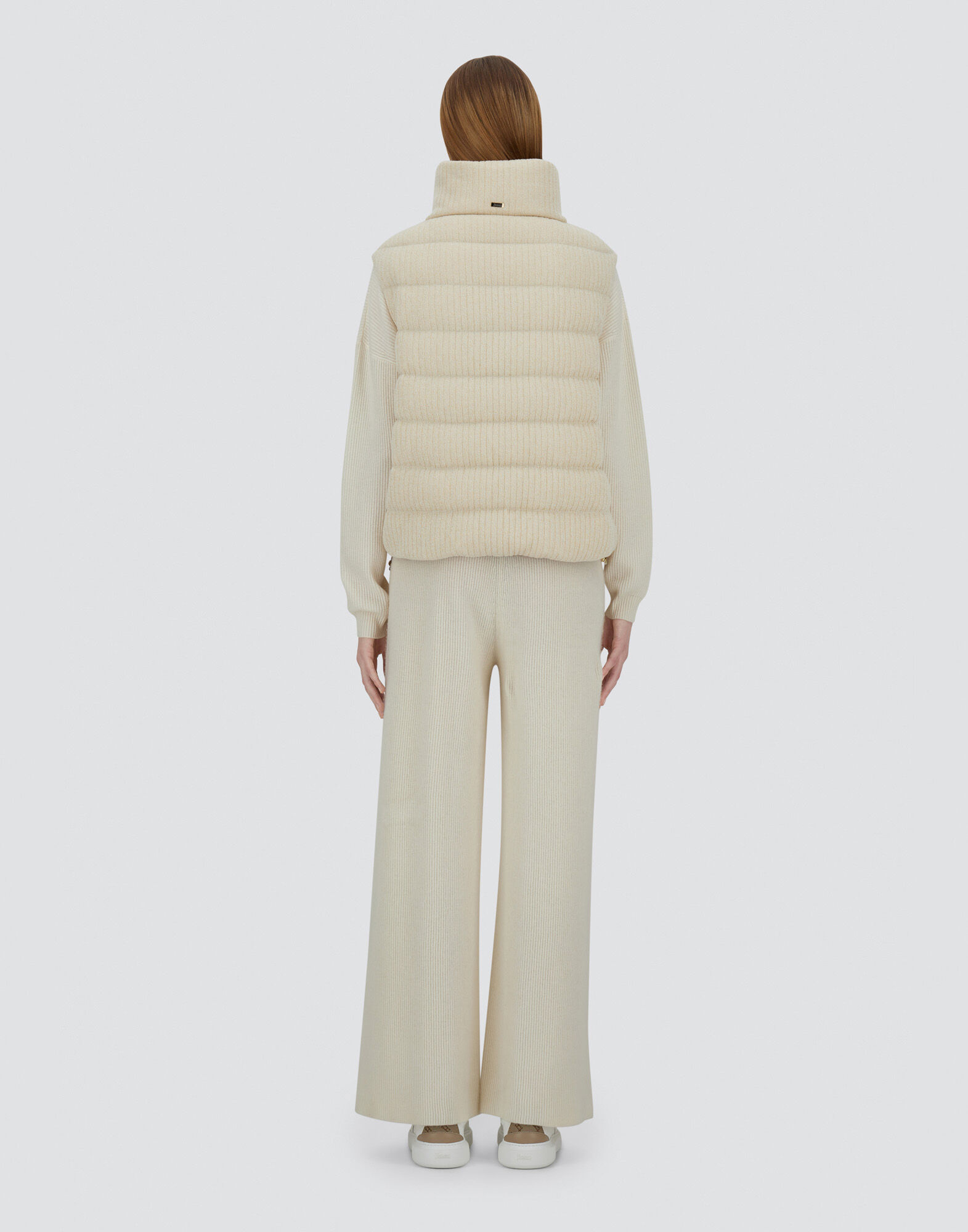 VEST IN SHINY RIBBED KNIT