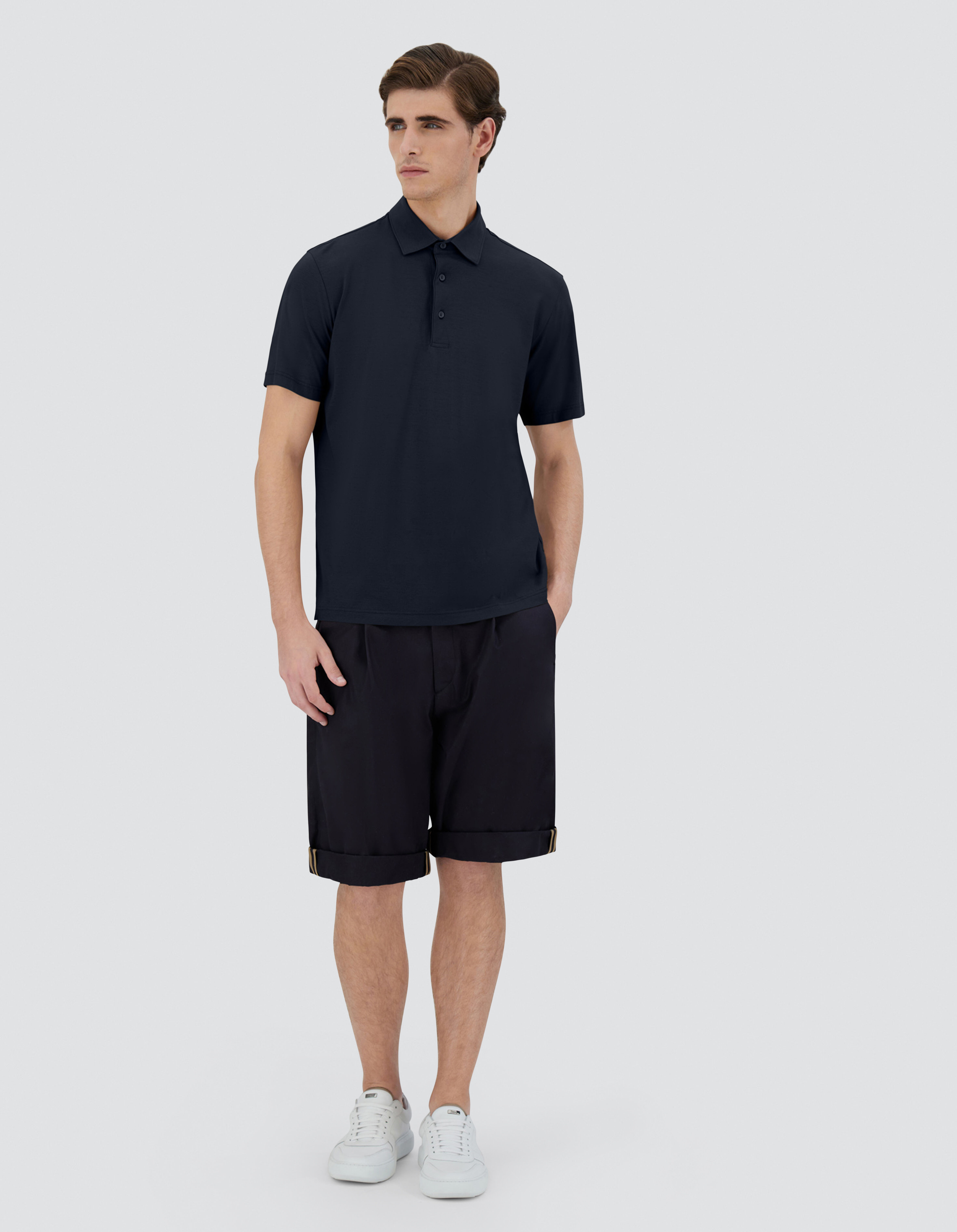 JERSEY CREPE POLO SHIRT