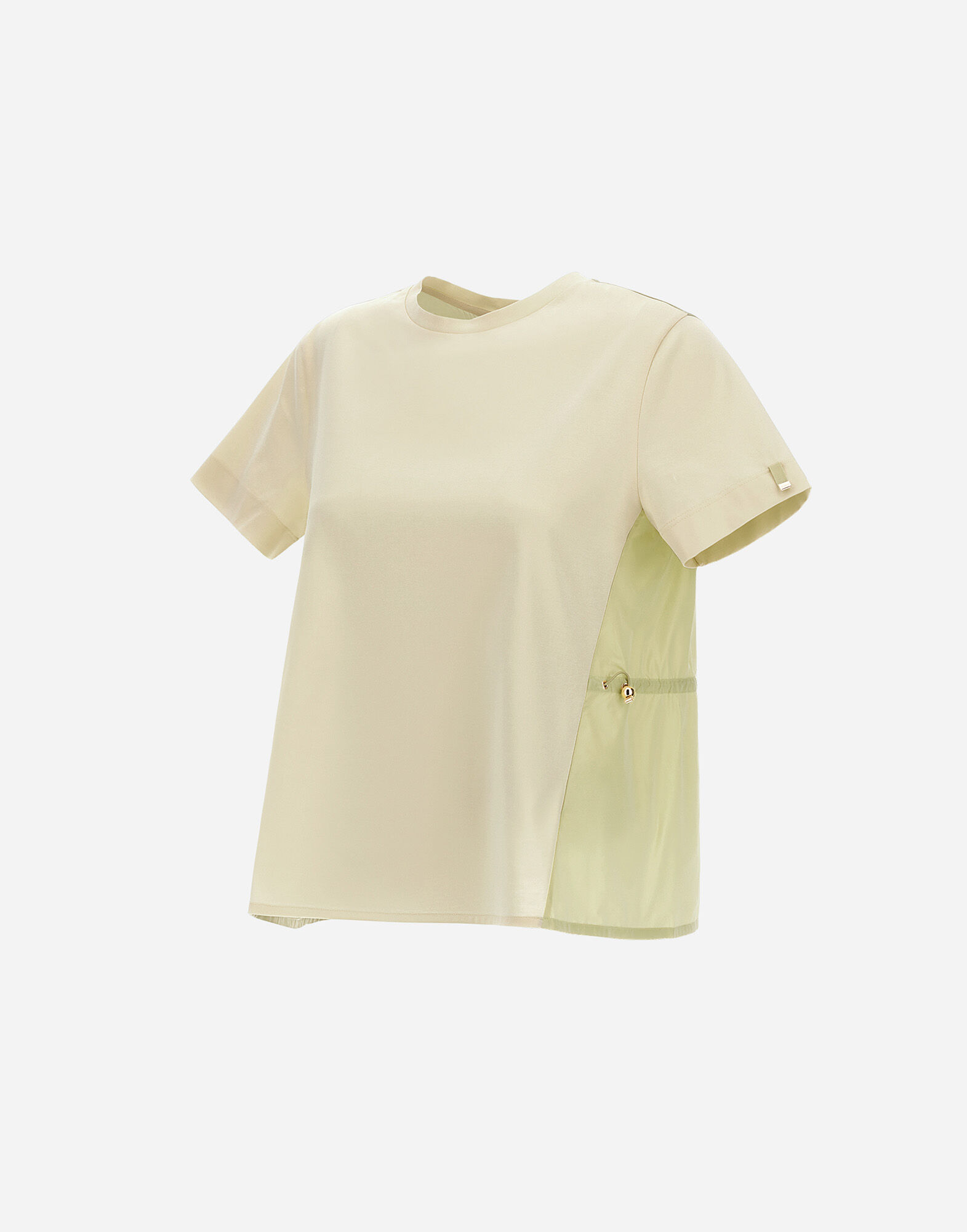 T-SHIRT IN CHIC COTTON JERSEY AND NEW TECHNO TAFFETA