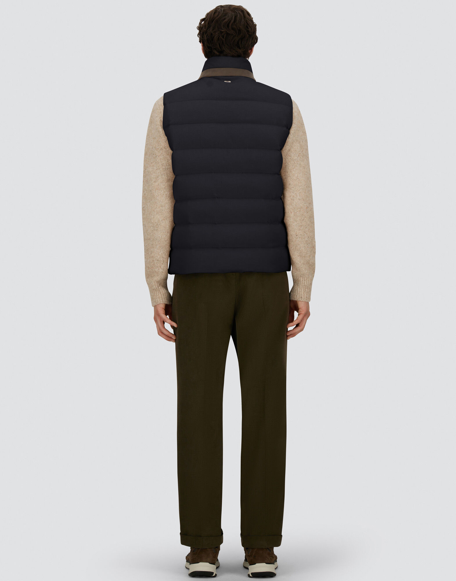 VEST IN CASHMERE, SILK AND MONOGRAM