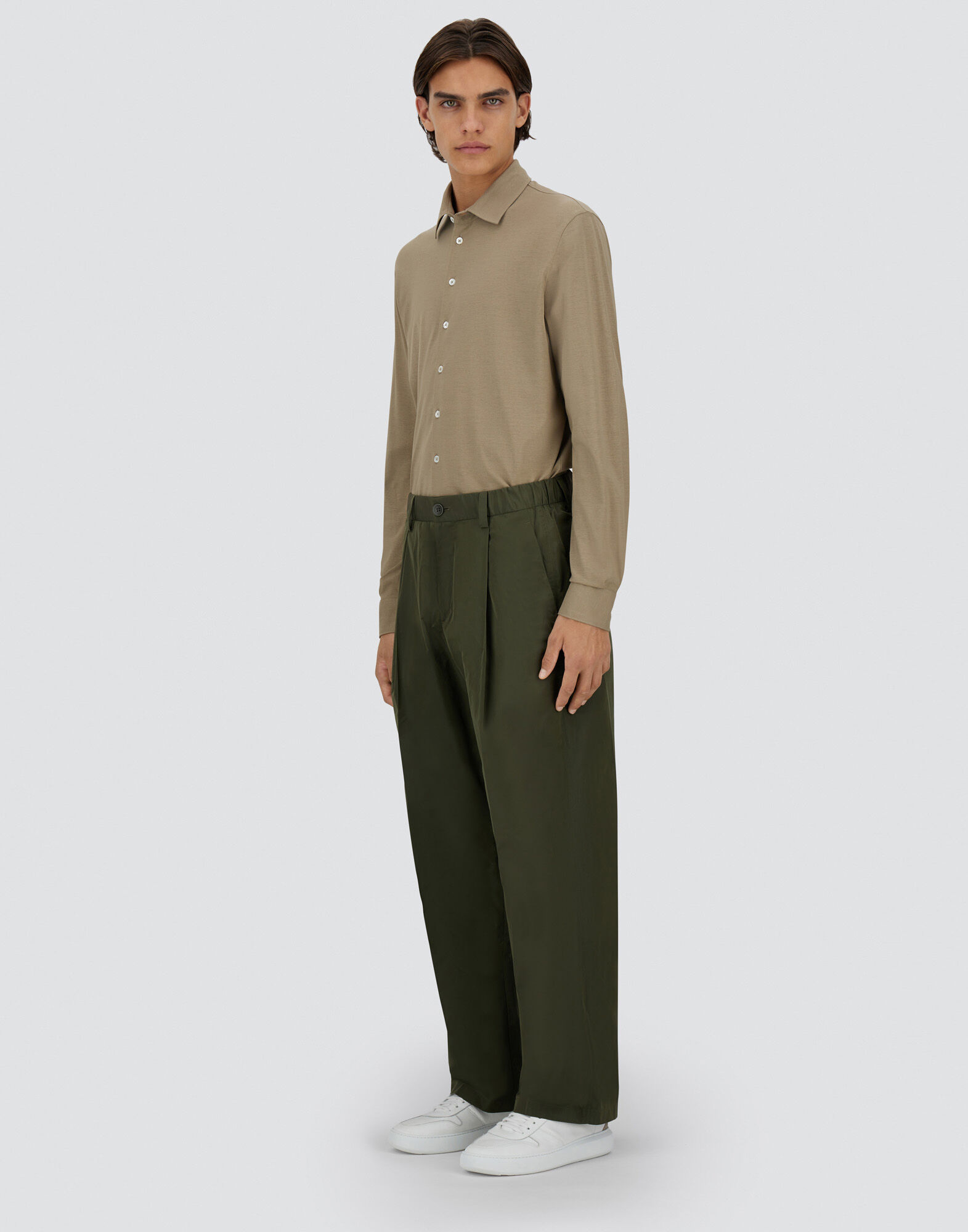 NEW TECHNO TAFFETA TROUSERS