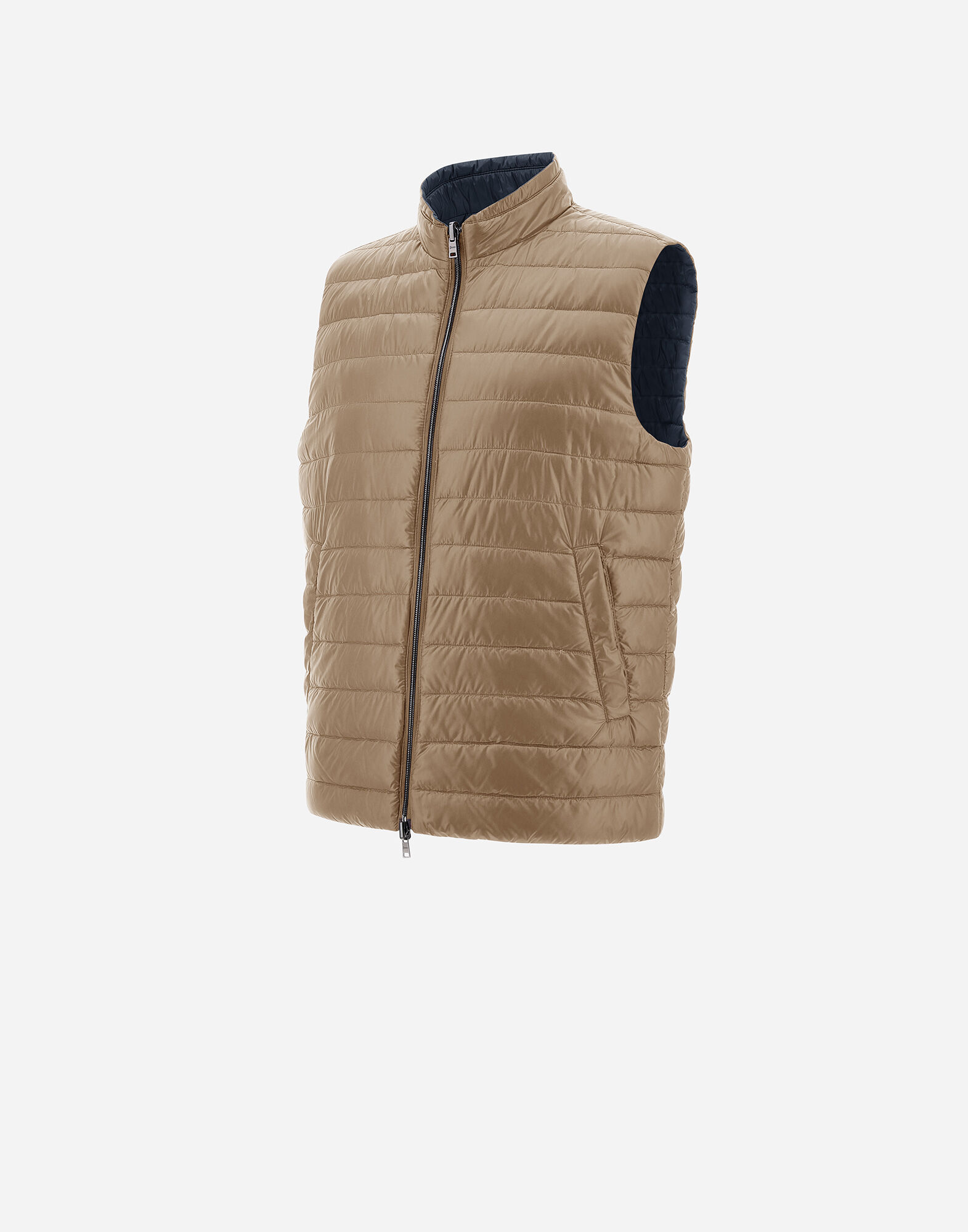 REVERSIBLE TWO-TONE WAISTCOAT IN NYLON ULTRALIGHT