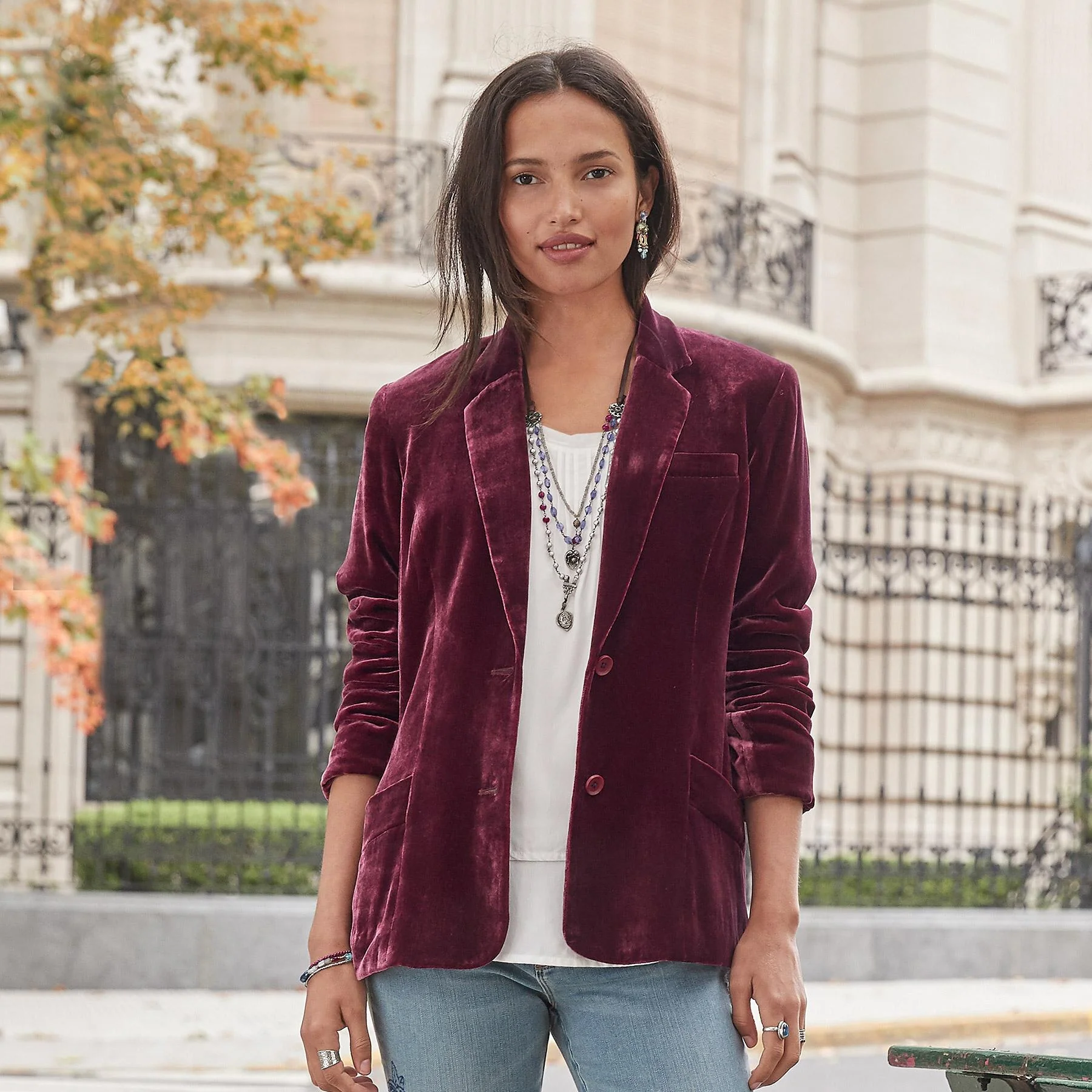 Sofia Velvet Blazer Petite