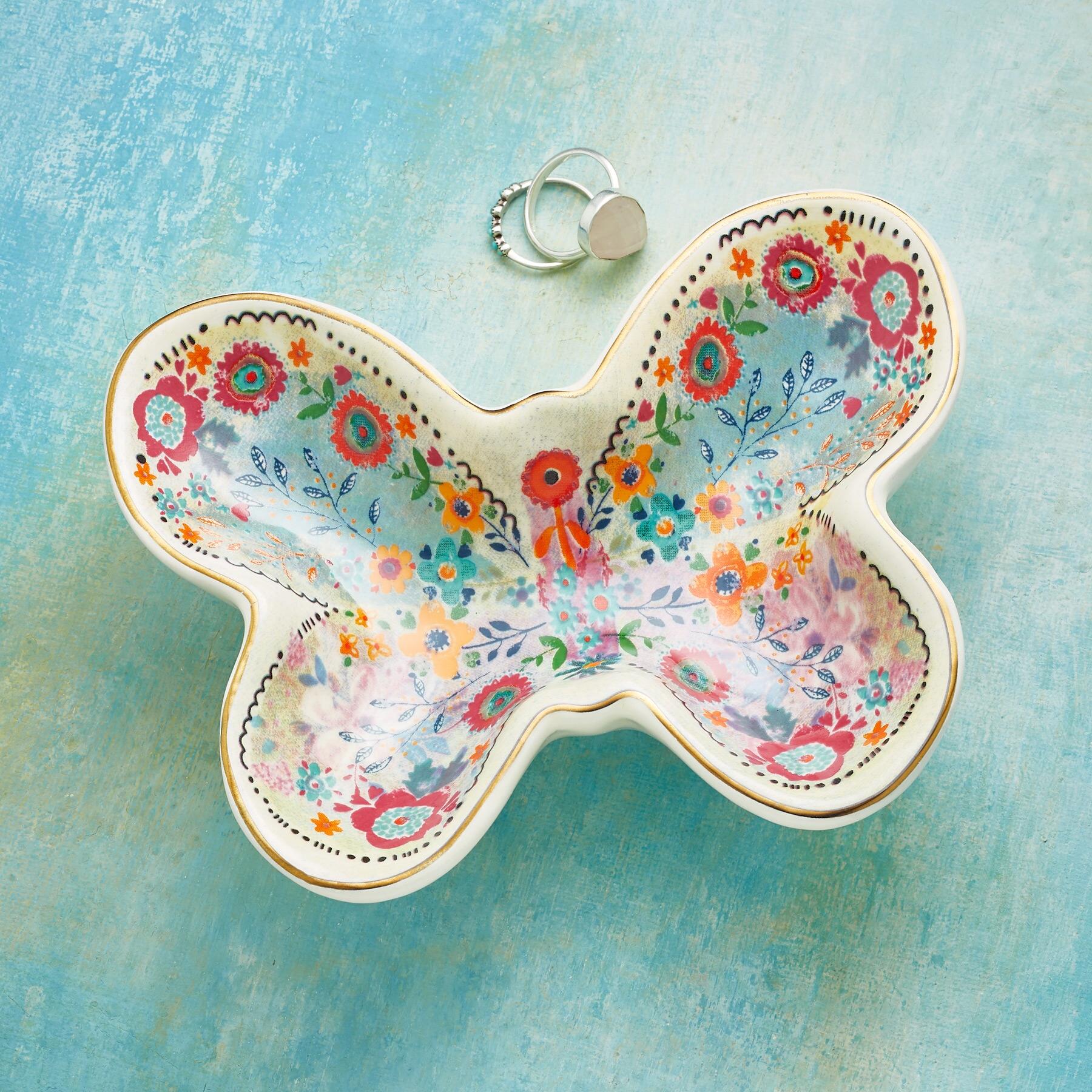 Spring Jardin Butterfly Dish