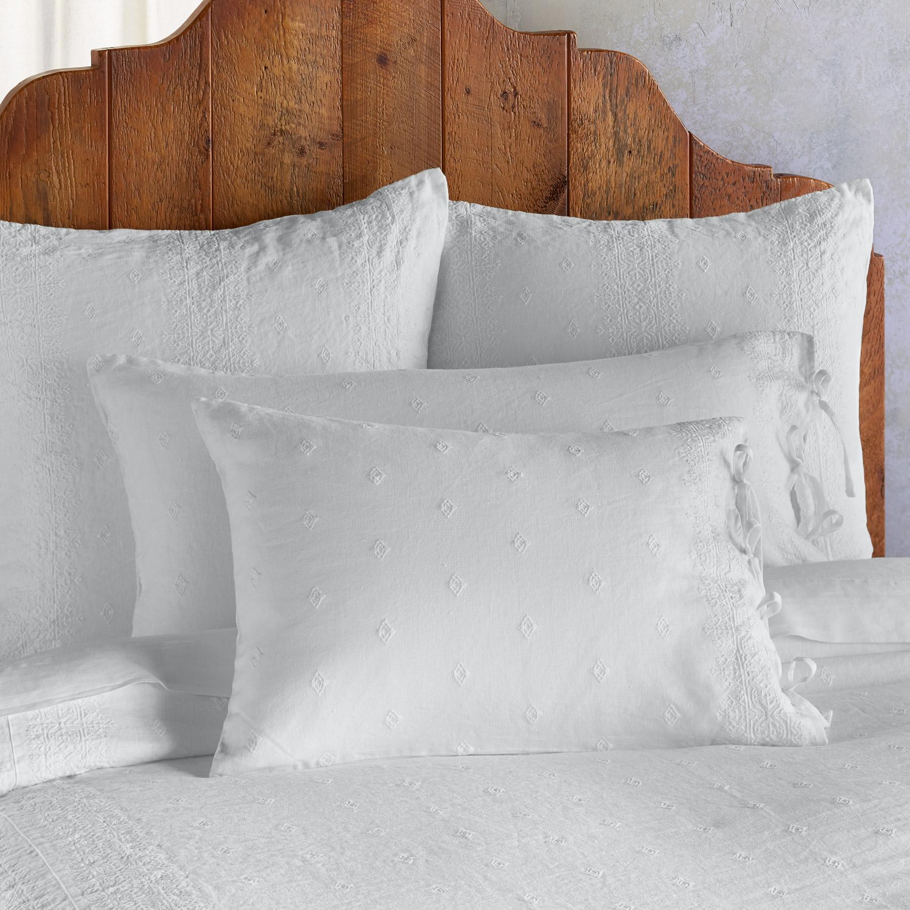 Gossamer Linen Embroidery Sham