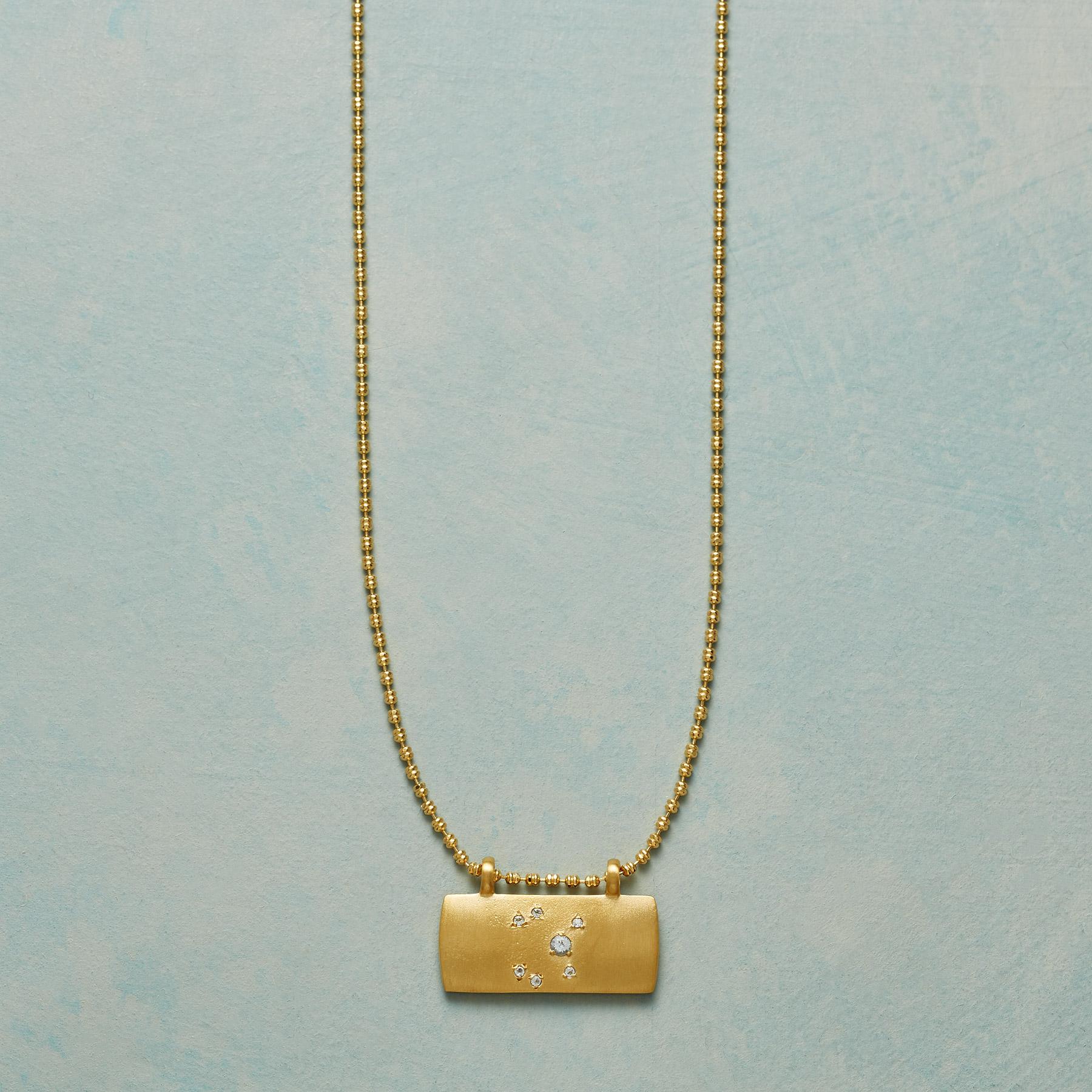 Gold Plate Astrological Pendant Necklace