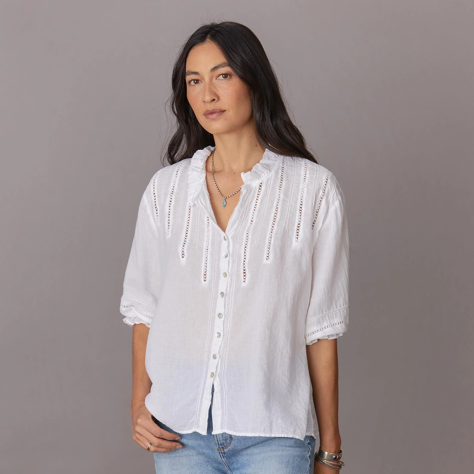Melinda Cross Lace Shirt